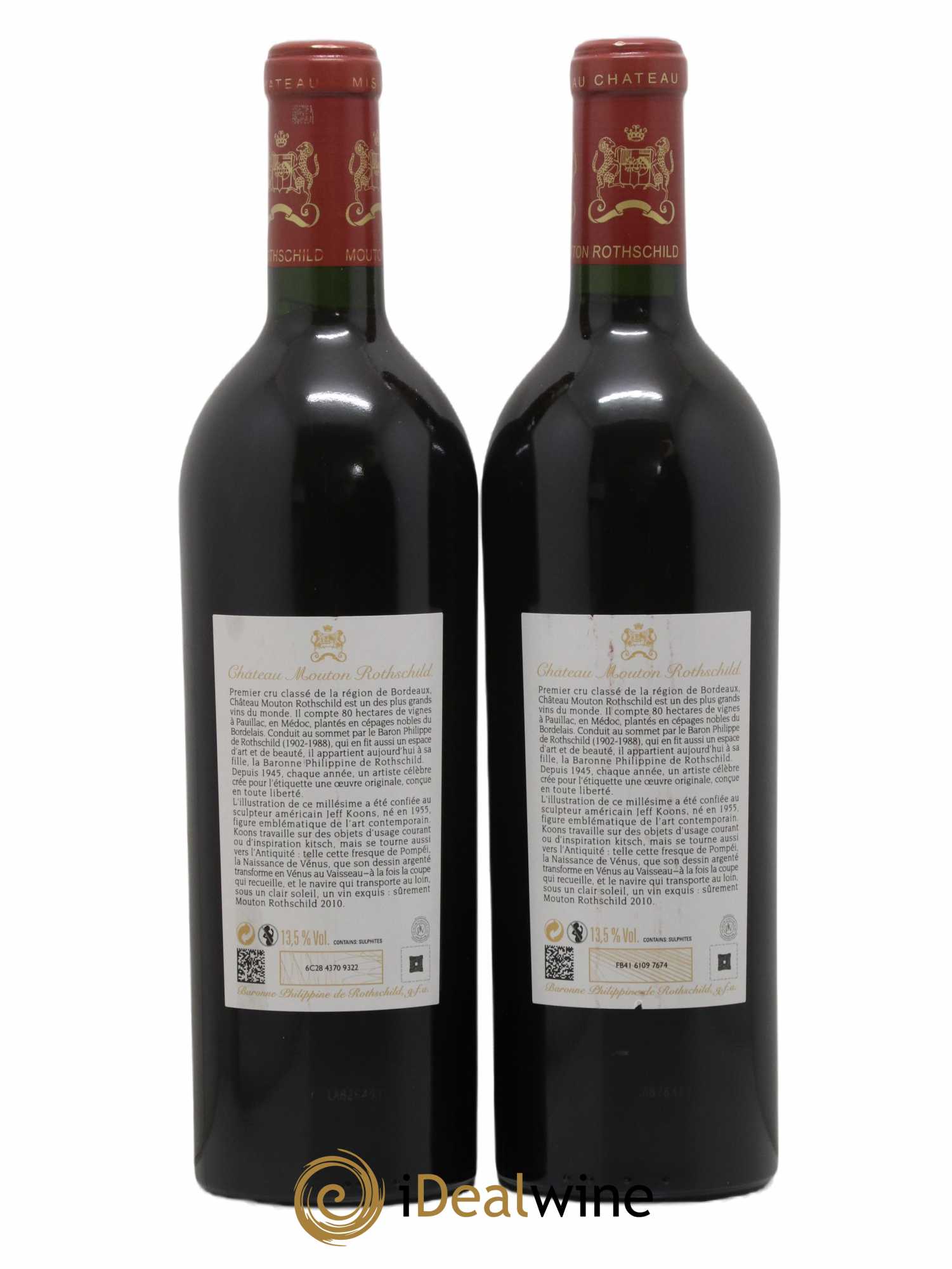 Château Mouton Rothschild 1er Grand Cru Classé 2010 - Lot de 2 bouteilles - 1