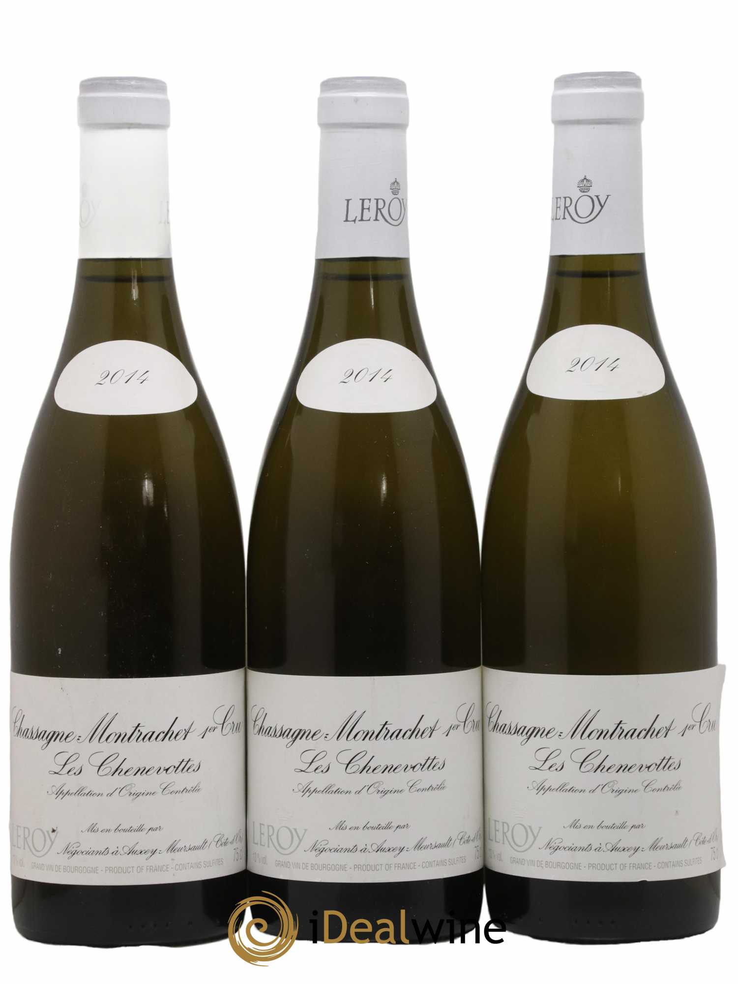 Chassagne-Montrachet 1er Cru Les Chenevottes Leroy SA 2014 - Lot de 3 bouteilles - 0