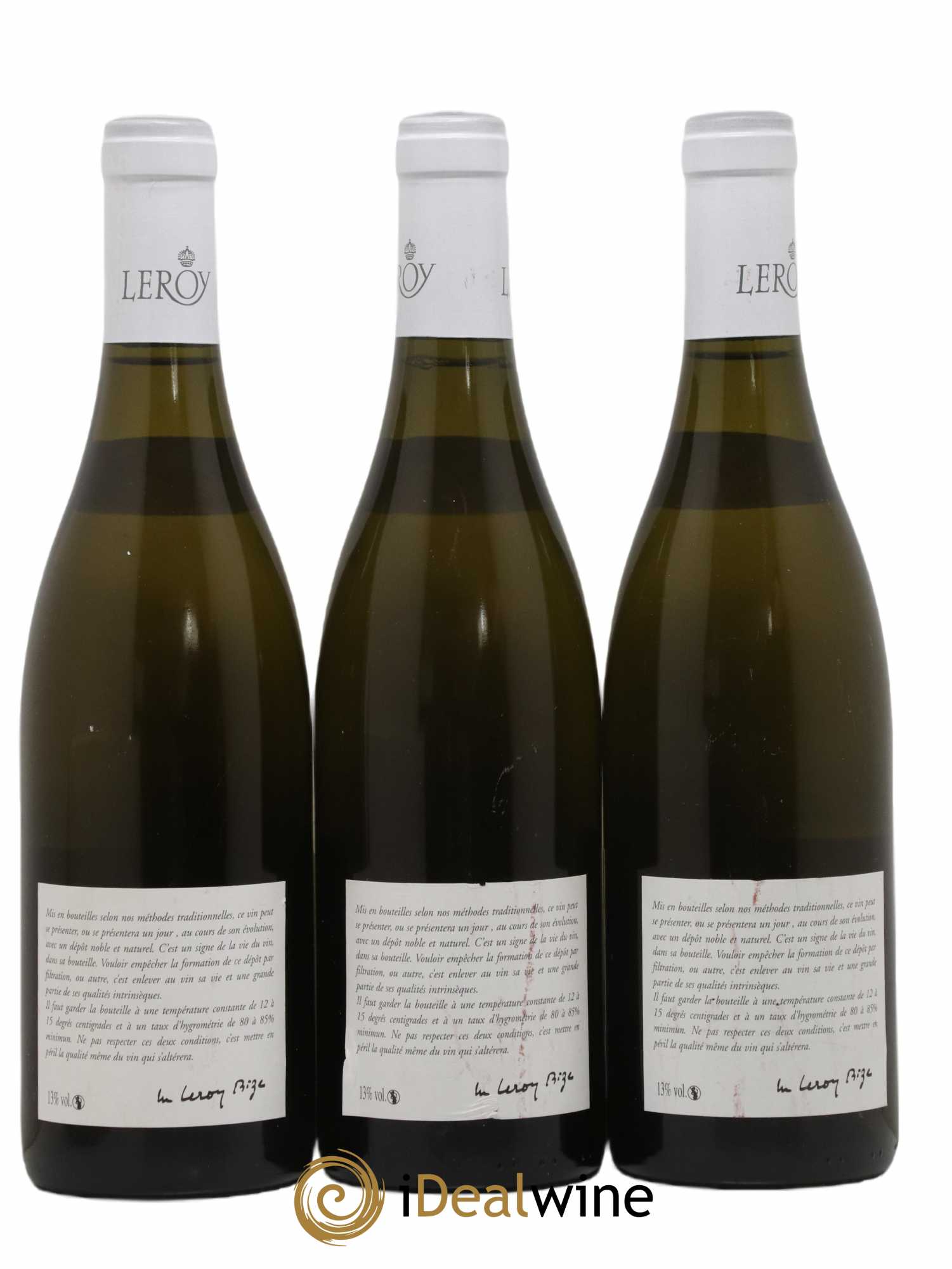 Chassagne-Montrachet 1er Cru Les Chenevottes Leroy SA 2014 - Lot de 3 bouteilles - 1