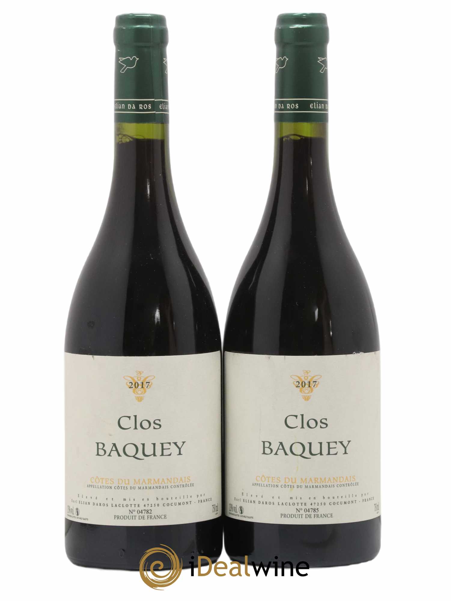 Côtes du Marmandais Clos Baquey Elian Da Ros (Domaine) 2017 - Lot de 2 bouteilles - 0