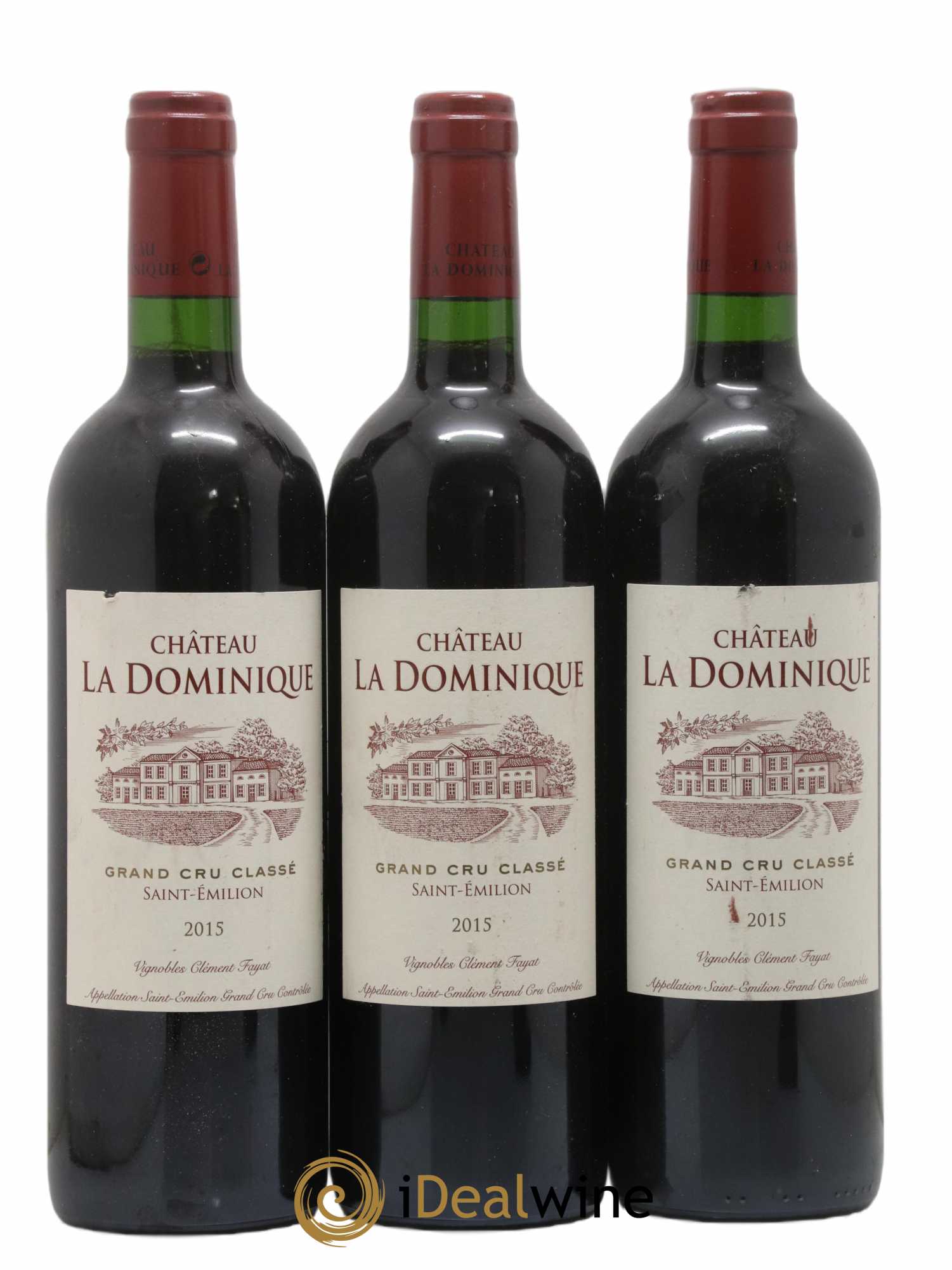Château la Dominique Grand Cru Classé 2015 - Lot de 3 bouteilles - 0
