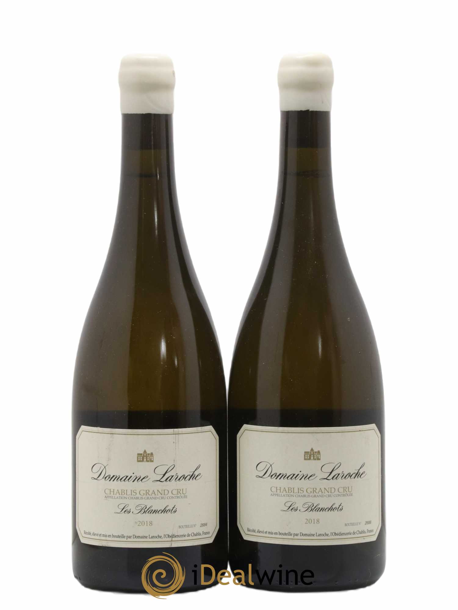 Chablis Grand Cru Les Blanchots Domaine Laroche 2018 - Lot of 2 bottles - 0