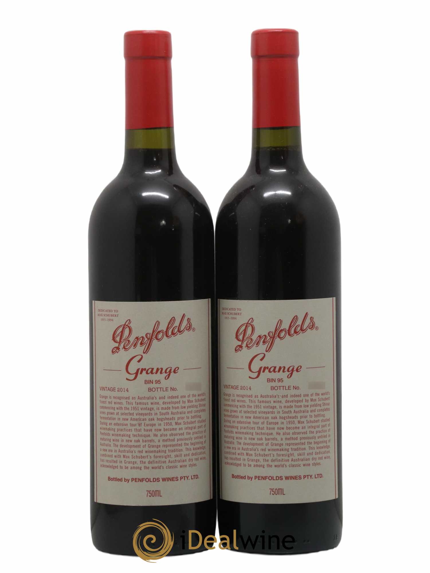 South Australia Penfolds Wines Grange 2014 - Lot de 2 bouteilles - 0