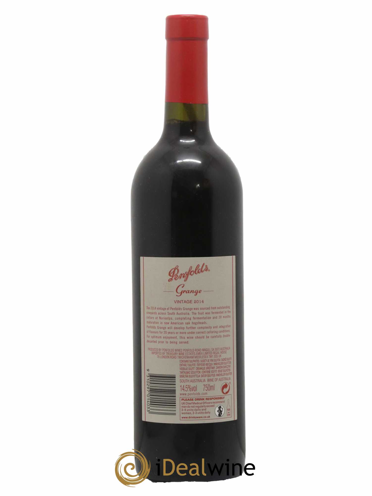 South Australia Penfolds Wines Grange 2014 - Lot de 1 bouteille - 1