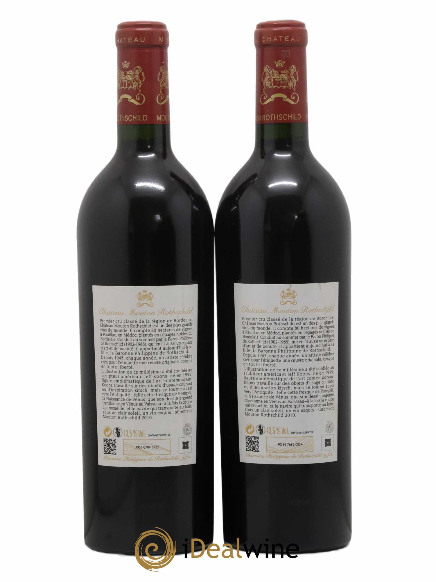 Château Mouton Rothschild 1er Grand Cru Classé 2010 - Lot de 2 bouteilles - 1