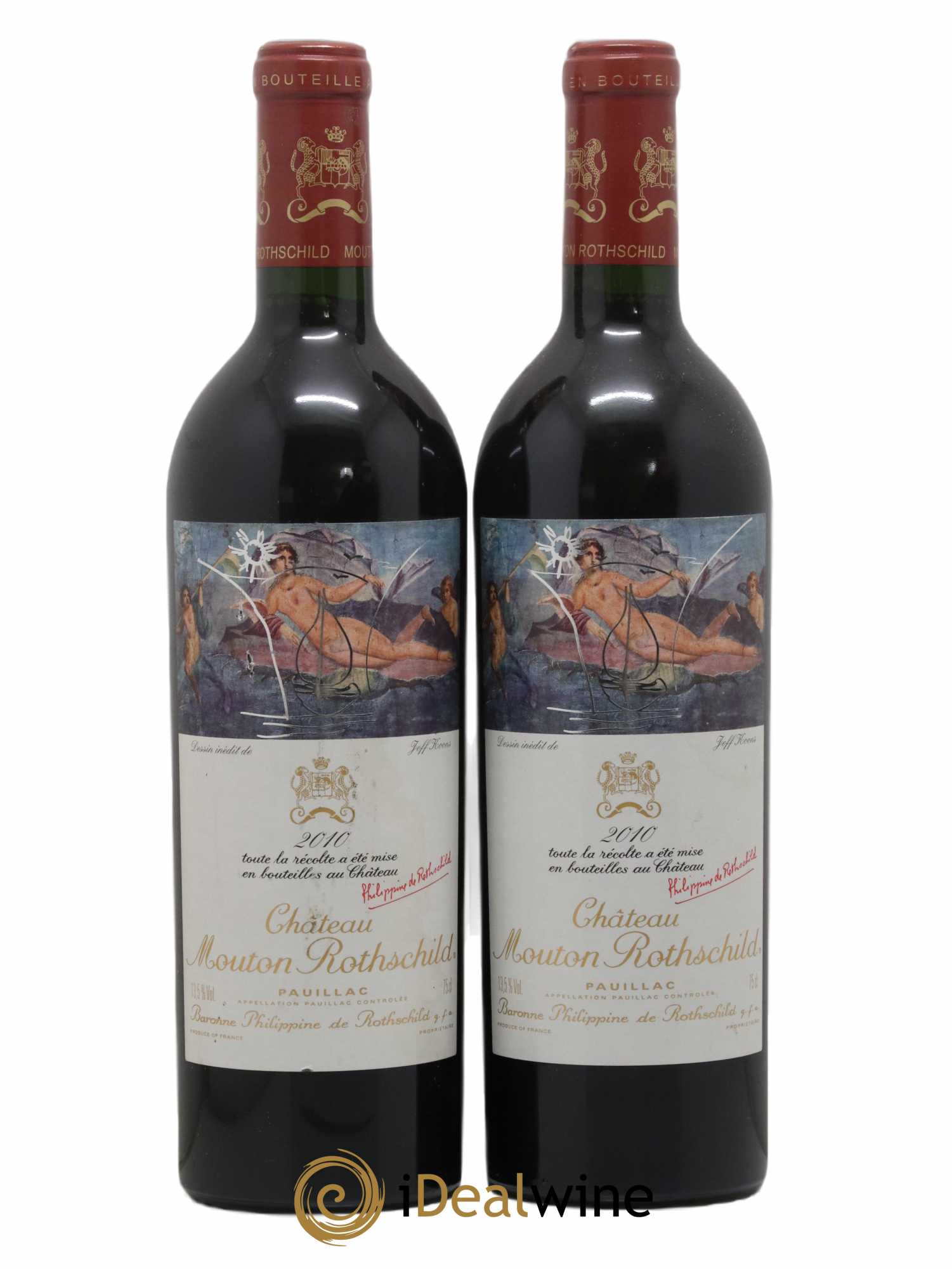 Château Mouton Rothschild 1er Grand Cru Classé 2010 - Lot de 2 bouteilles - 0