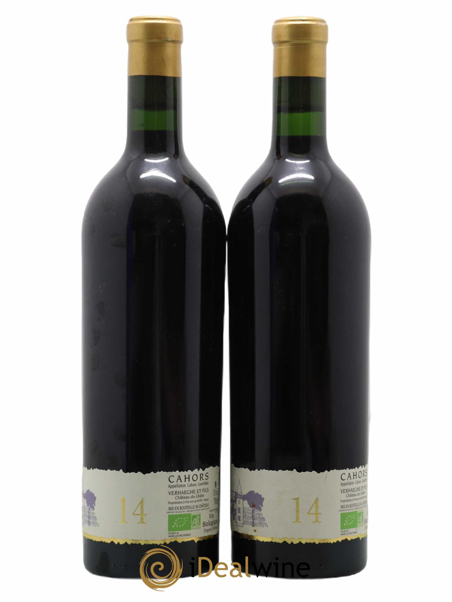 Cahors Château du Cèdre GC Pascal et Jean-Marc Verhaeghe 2014 - Lot de 2 bouteilles - 1