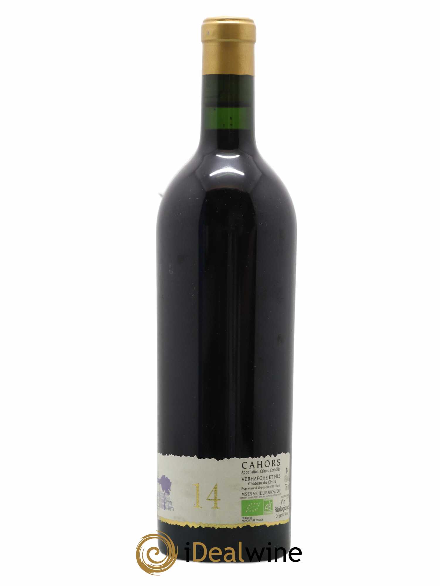Cahors Château du Cèdre GC Pascal et Jean-Marc Verhaeghe 2014 - Lot de 1 bouteille - 1