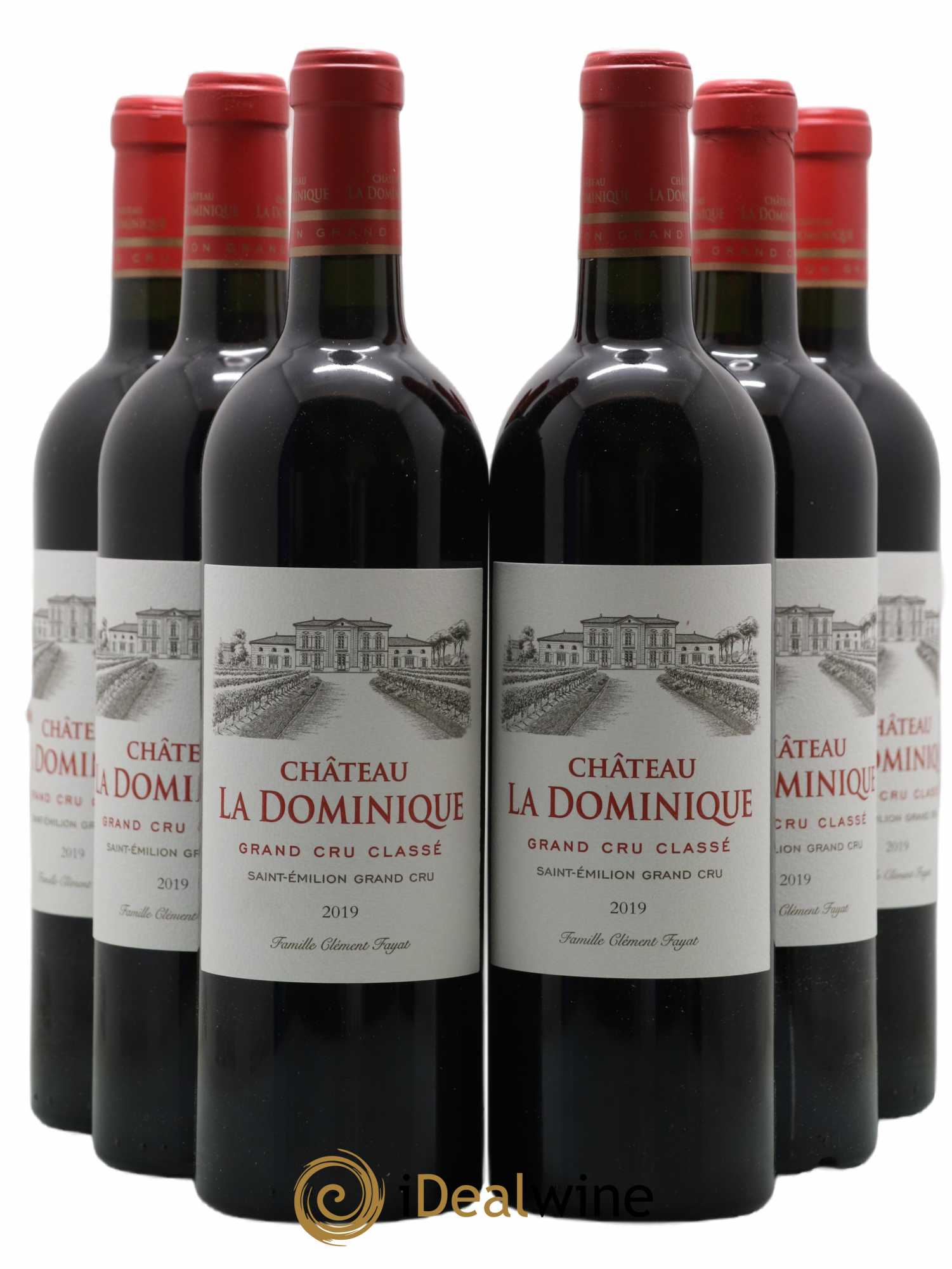 Château la Dominique Grand Cru Classé 2019 - Lot de 6 bouteilles - 0
