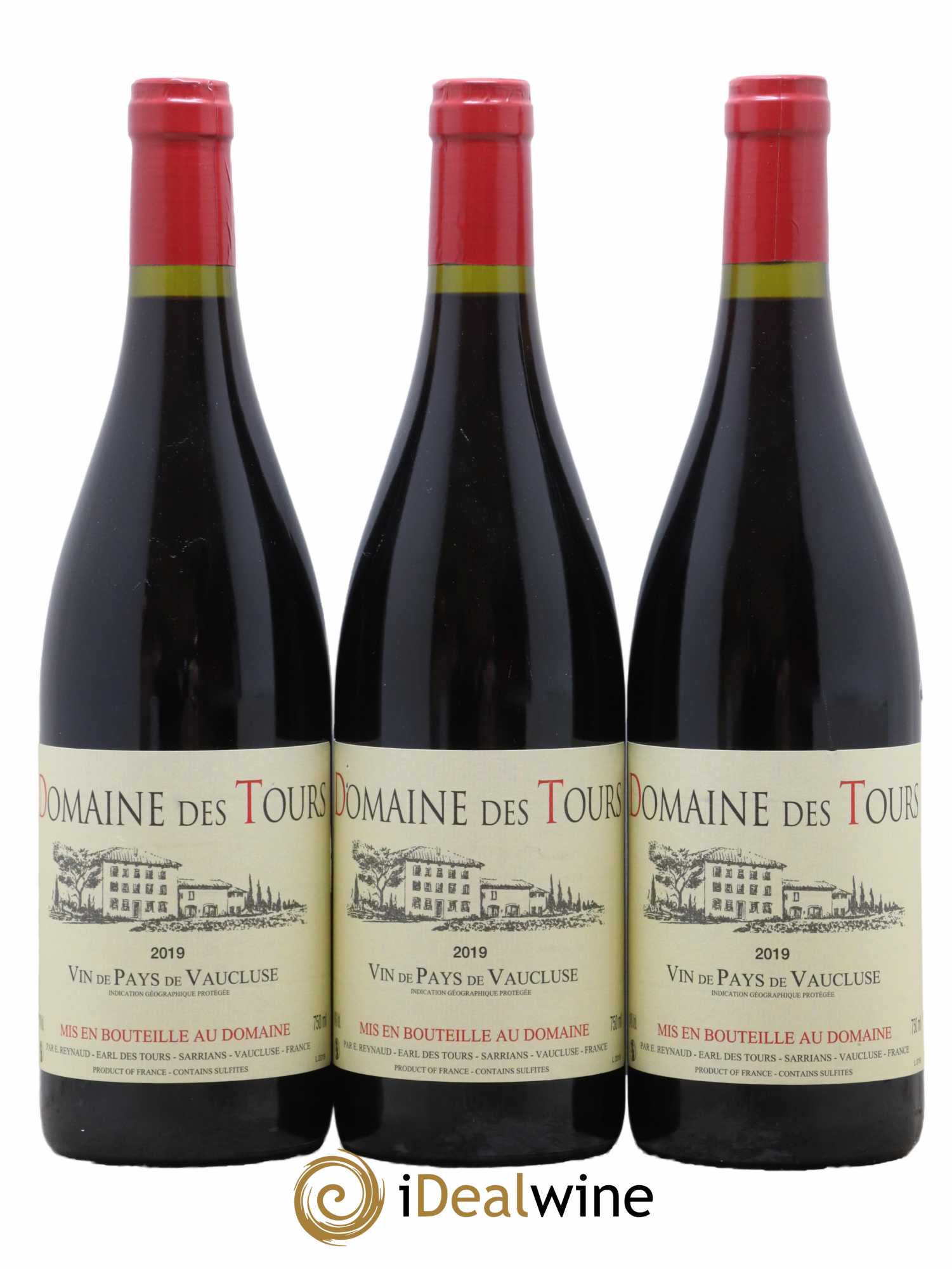 Vaucluse (Vin de Pays de Vaucluse) Domaine des Tours Emmanuel Reynaud 2019 - Lot de 3 bouteilles - 0