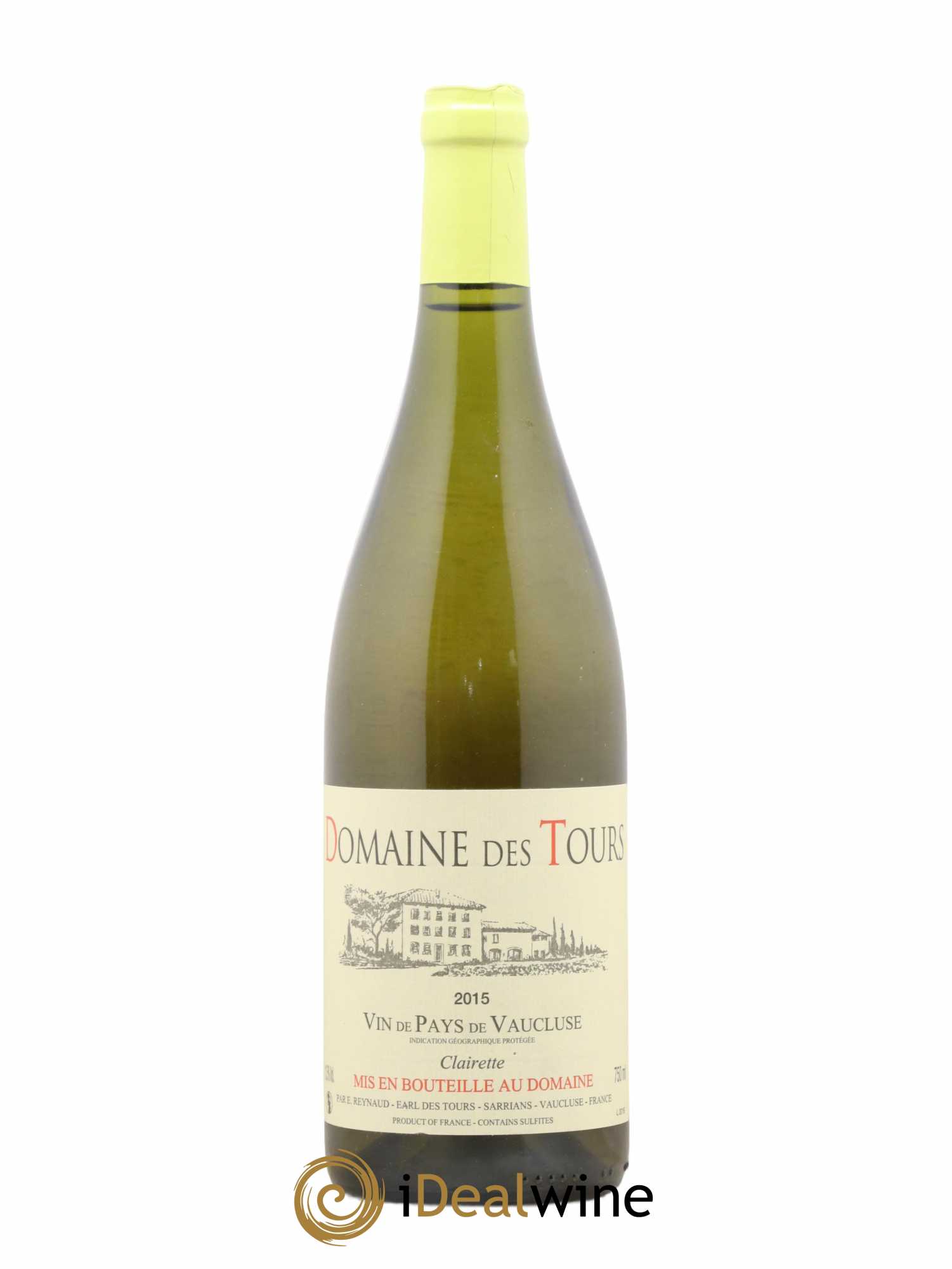 Vaucluse (Vin de Pays de Vaucluse) Domaine des Tours Emmanuel Reynaud Clairette 2015 - Lot de 1 bouteille - 0