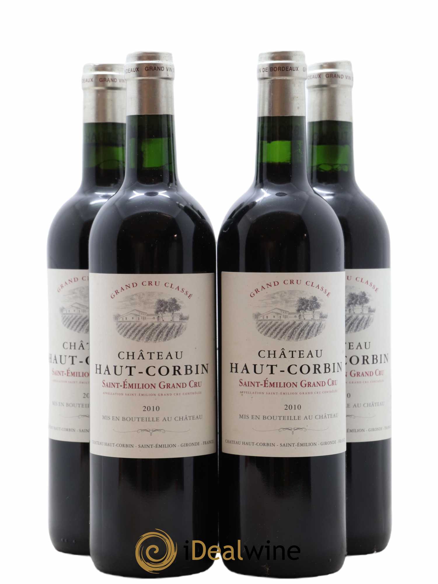 Château Haut Corbin Grand Cru 2010 - Lot of 4 bottles - 0
