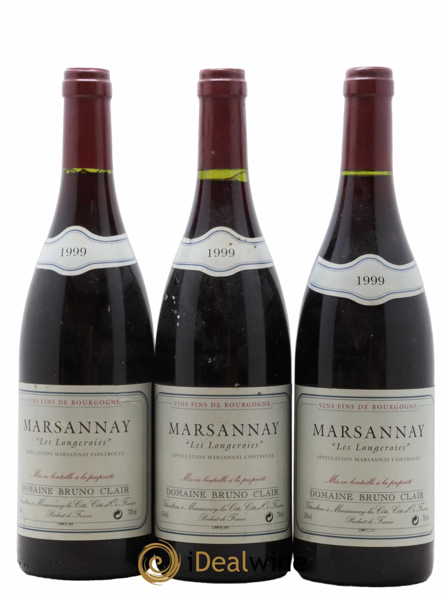 Marsannay Les Longeroies Bruno Clair (Domaine) 1999 - Lot of 3 bottles - 0