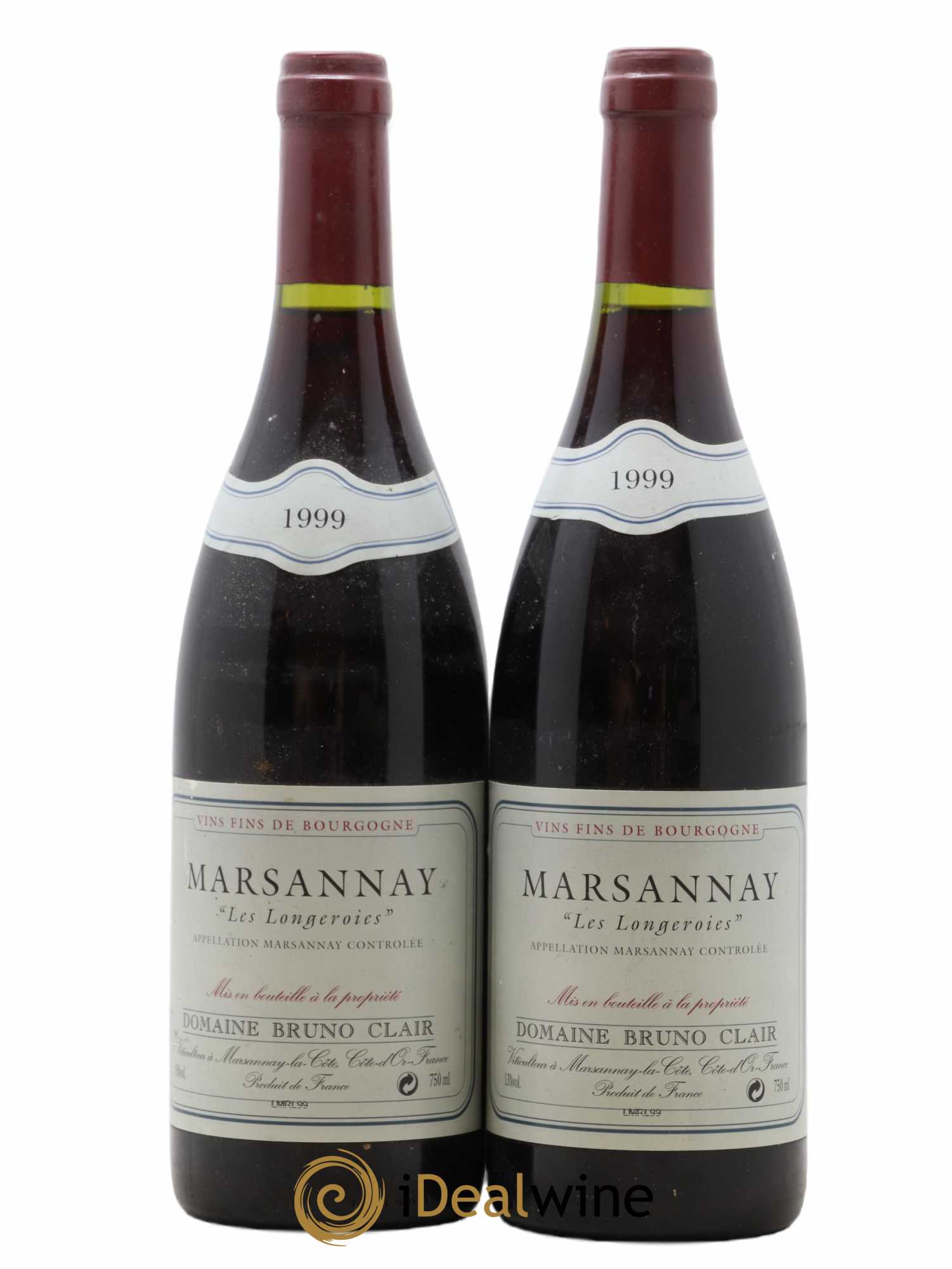 Marsannay Les Longeroies Bruno Clair (Domaine) 1999 - Lot of 2 bottles - 0