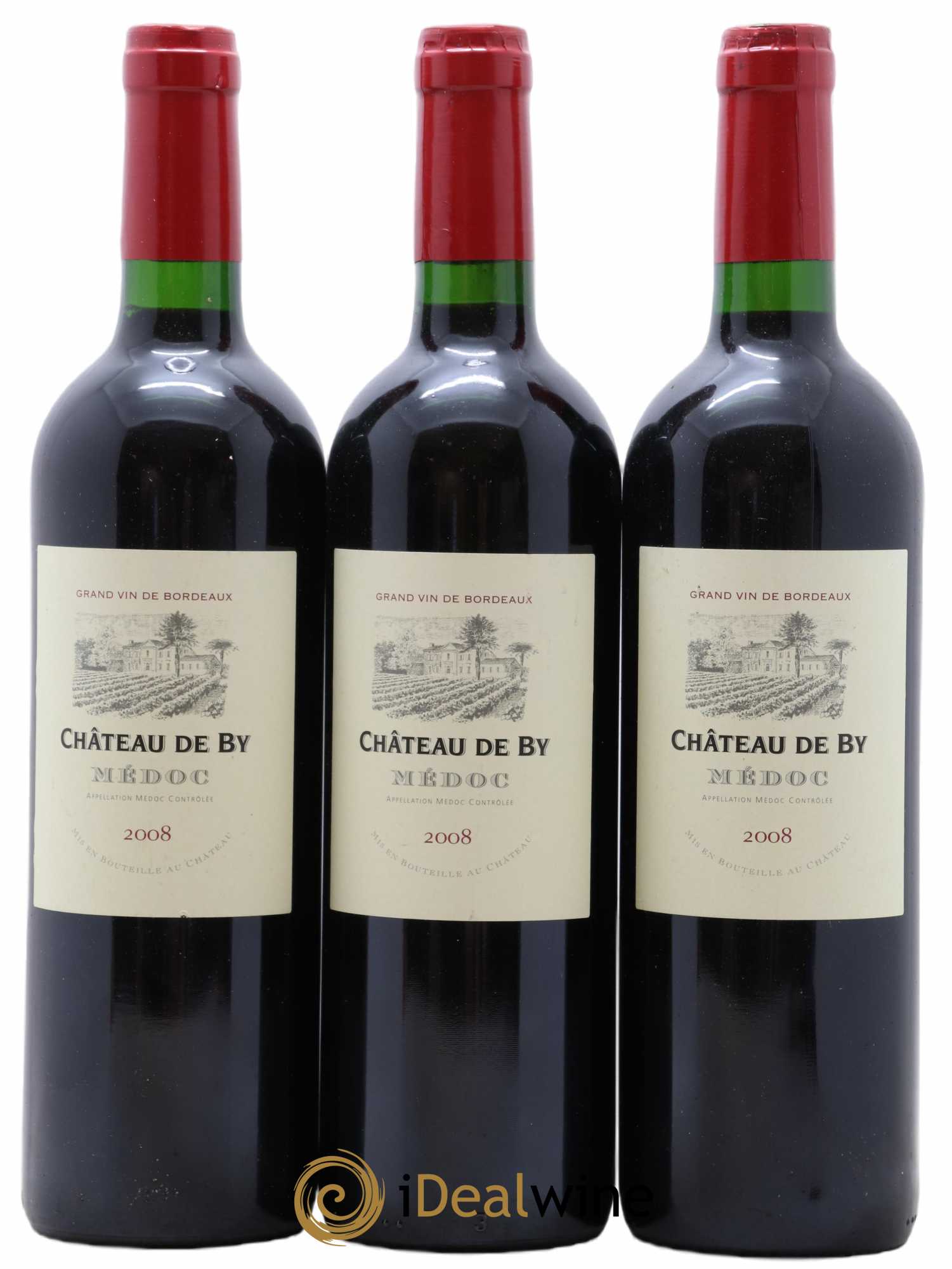 Bordeaux Médoc Chateau De By 2008 - Lot of 3 bottles - 0