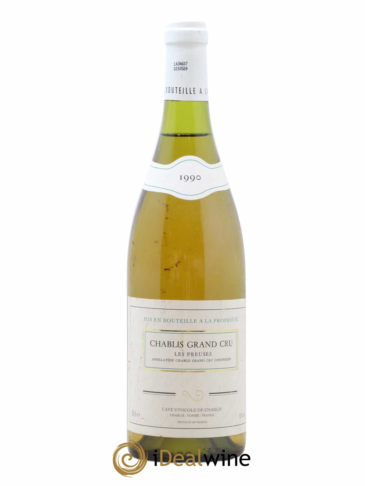 Chablis Grand Cru Les Preuses Cave Vinicole de Chablis 1990 - Lot de 1 bouteille - 0