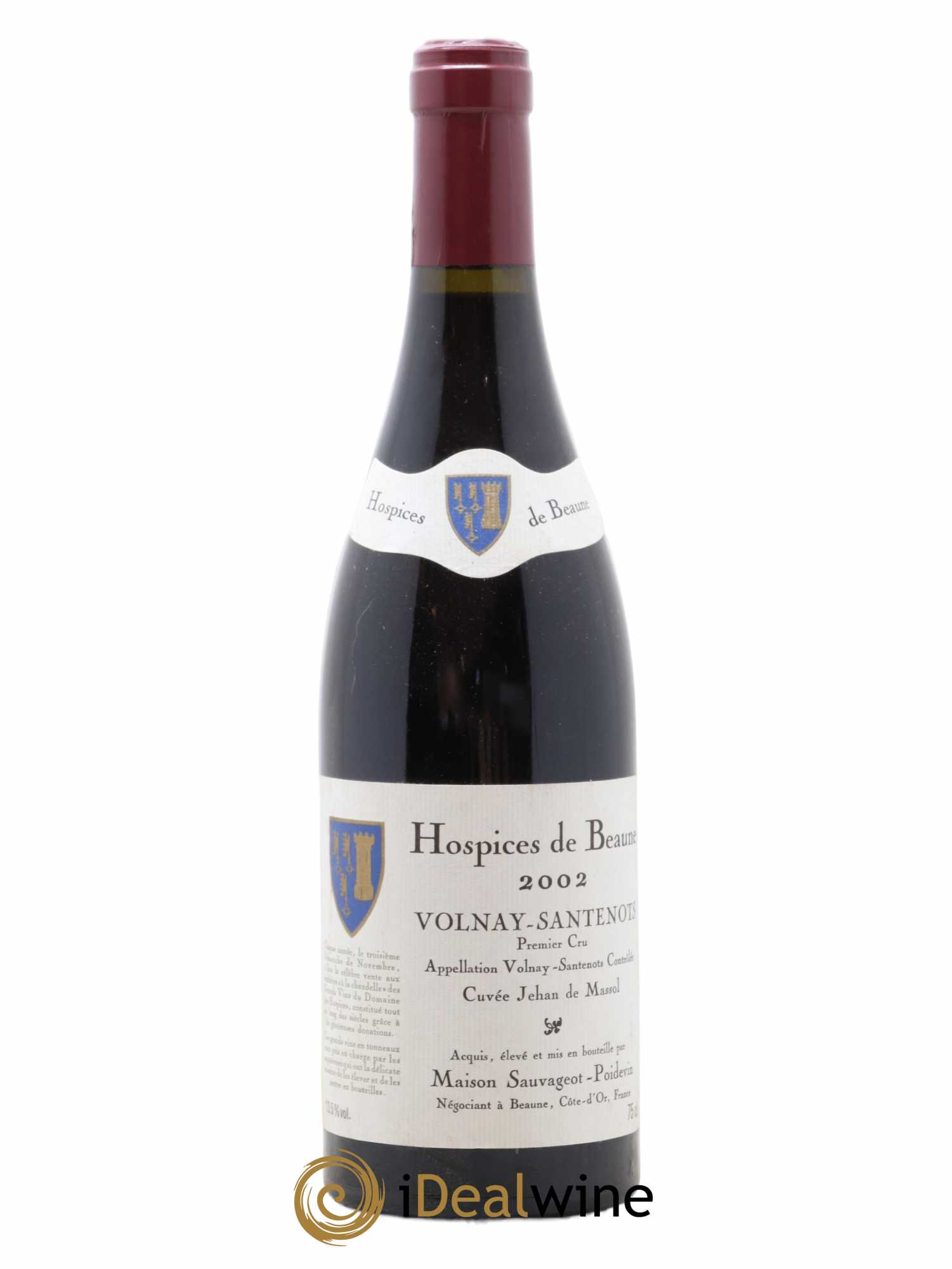 Volnay 1er Cru Santenots Cuvee Jehan De Massol Hospices De Beaune Maison Sauvageot Poidevin 2002 - Posten von 1 Flasche - 0