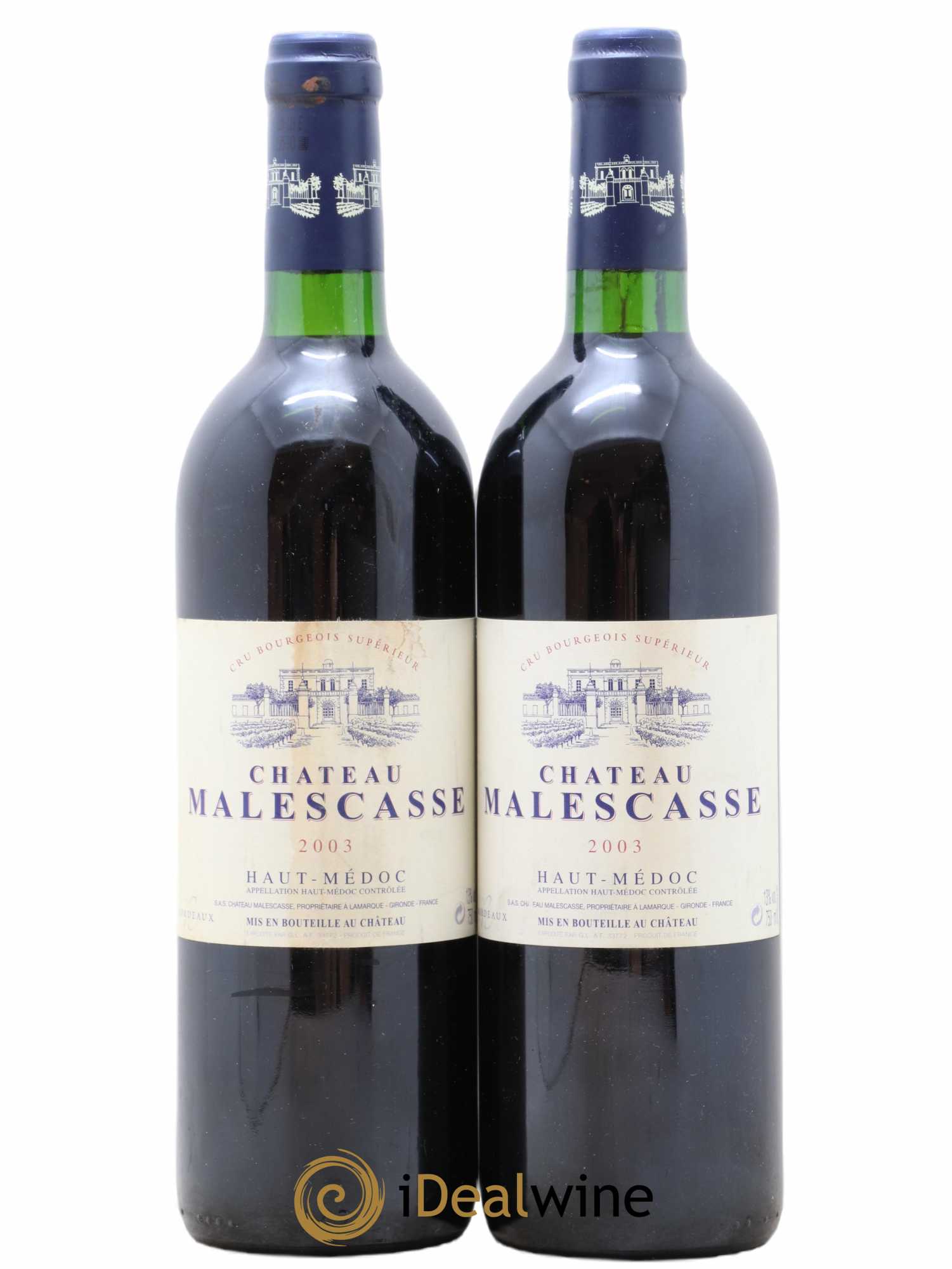Château Malescasse Cru Bourgeois Exceptionnel (no reserve) 2003 - Lot of 2 bottles - 0