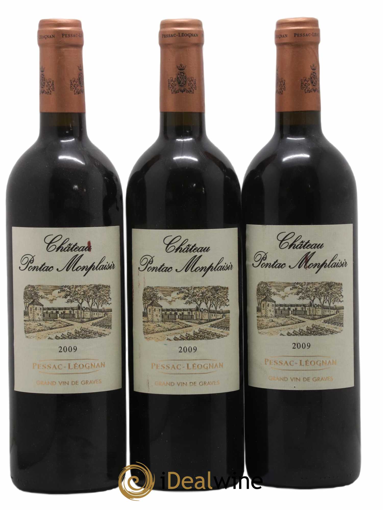 Pessac-Léognan Pontac Montplaisir 2009 - Posten von 3 Flaschen - 0