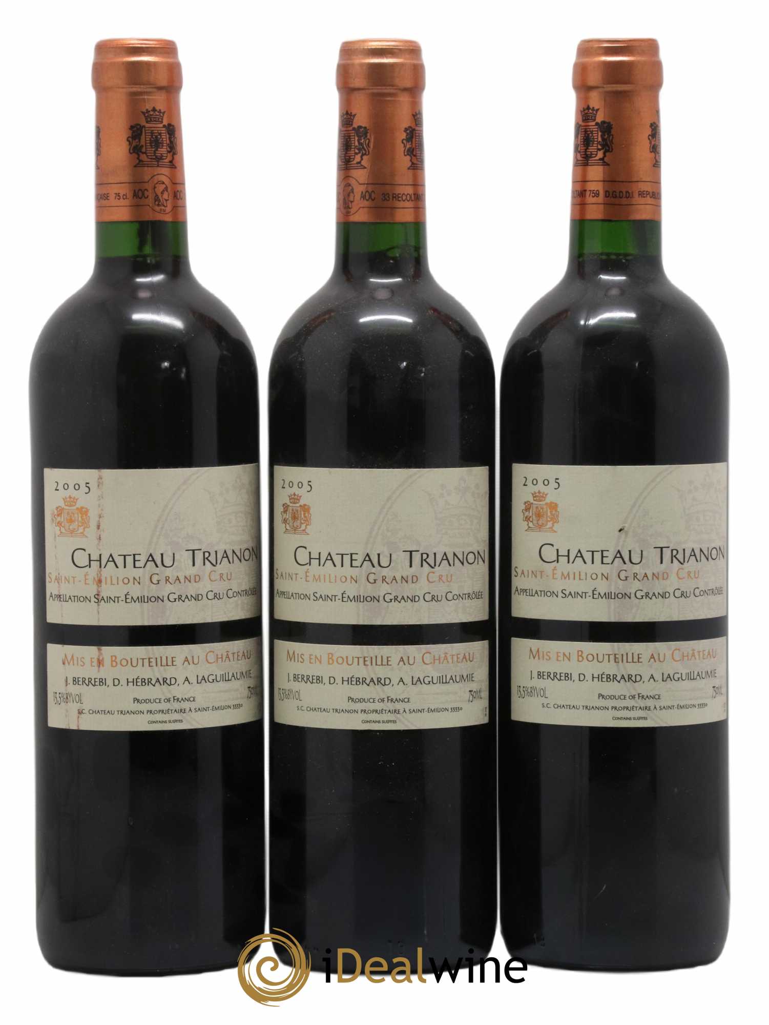 Château Trianon 2005 - Lot de 3 bouteilles - 0