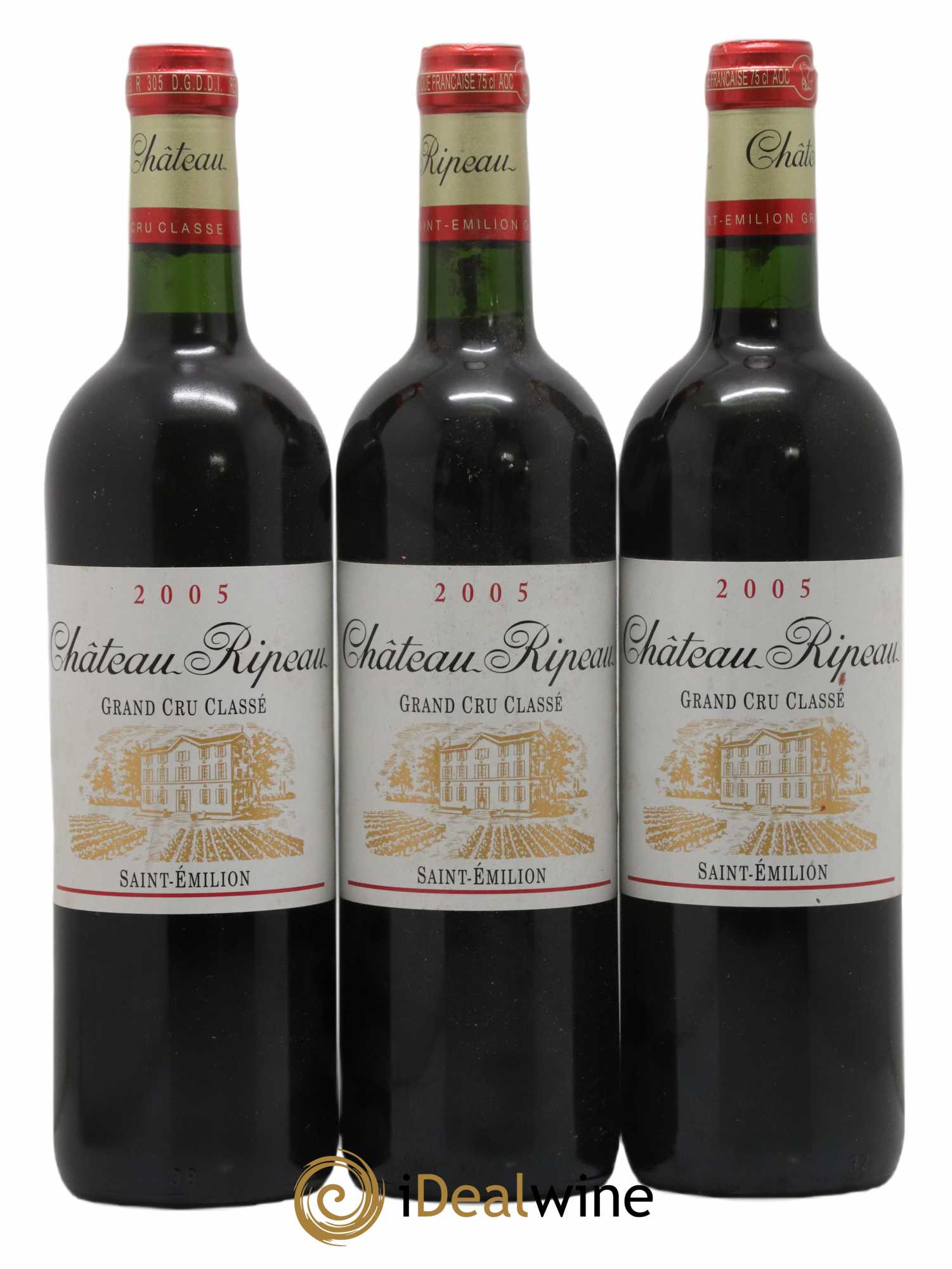 Château Ripeau Grand Cru Classé 2005 - Lot de 3 bouteilles - 0