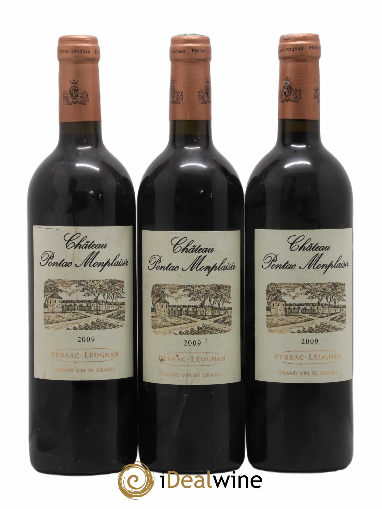 Pessac-Léognan Pontac Montplaisir 2009 - Posten von 3 Flaschen - 0
