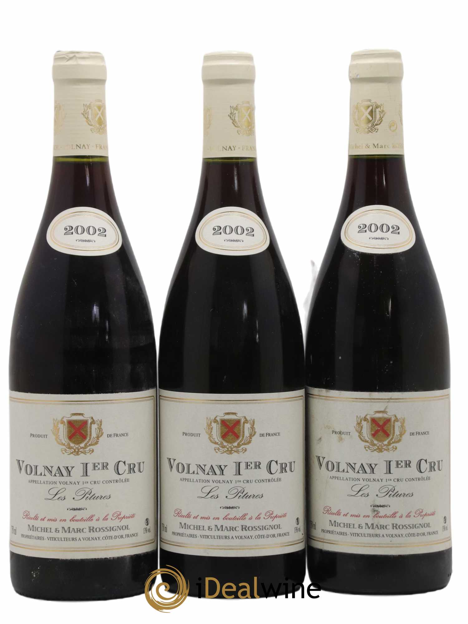 Volnay 1er Cru Les Pitures Rossignol 2002 - Posten von 3 Flaschen - 0