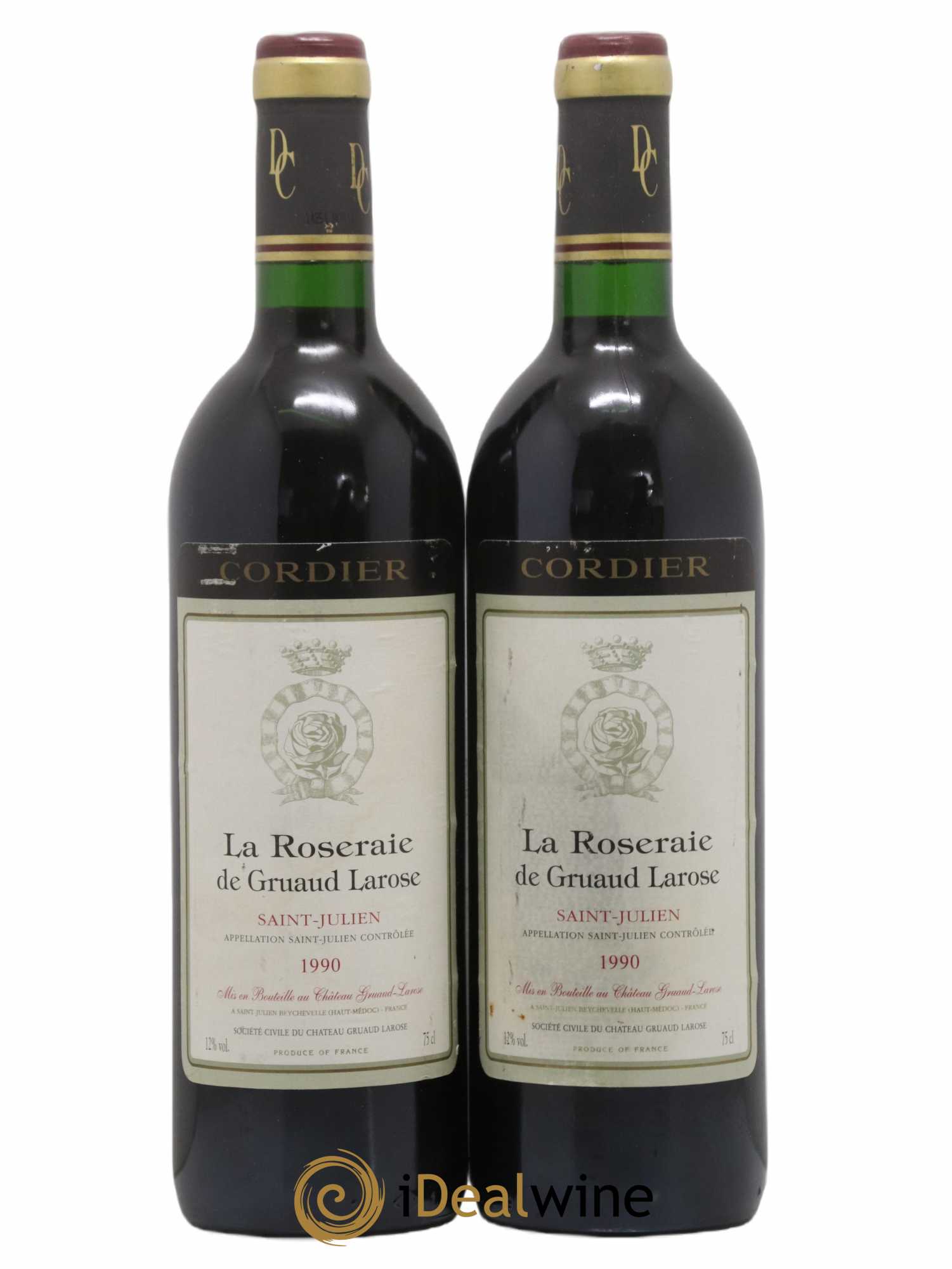 Saint-Julien La Roseraie de Gruaud Larose (sans prix de réserve) 1990 - Posten von 2 Flaschen - 0