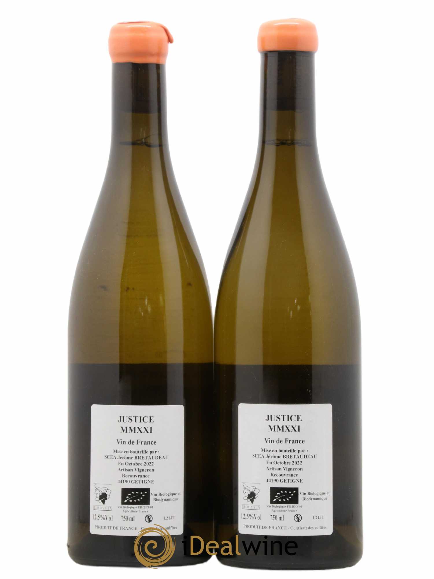 Vin de France La Justice Jérôme Bretaudeau - Domaine de Bellevue 2021 - Lot de 2 bouteilles - 1