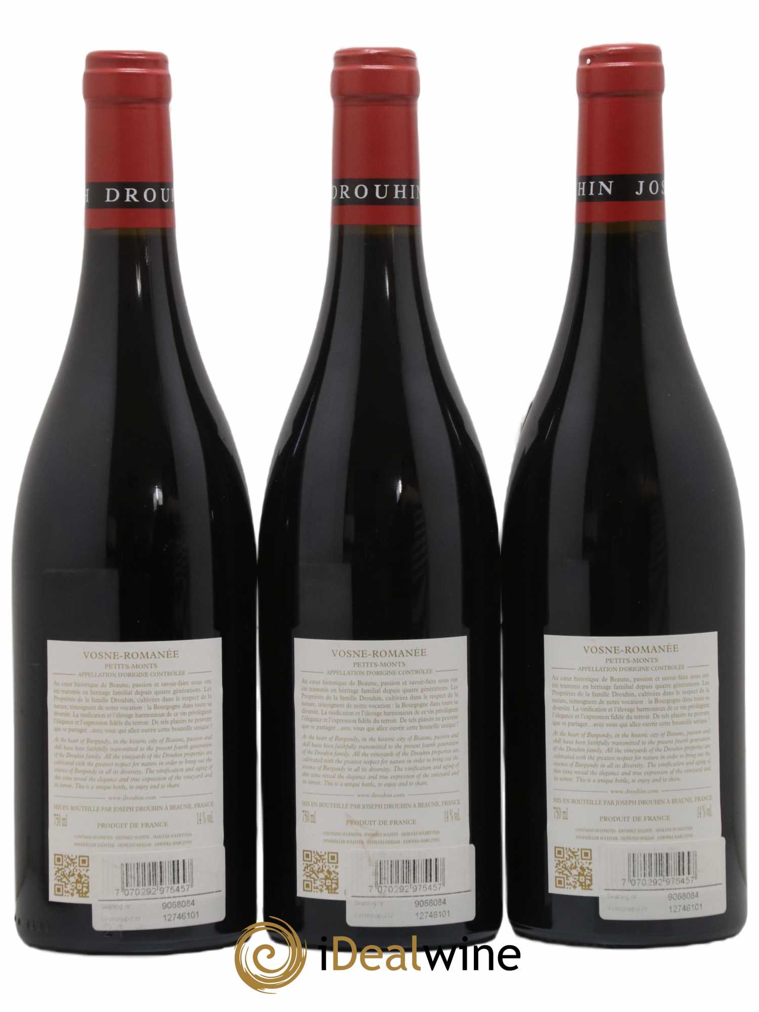 Vosne-Romanée 1er Cru Les Petits Monts Joseph Drouhin 2018 - Lot de 3 bouteilles - 1