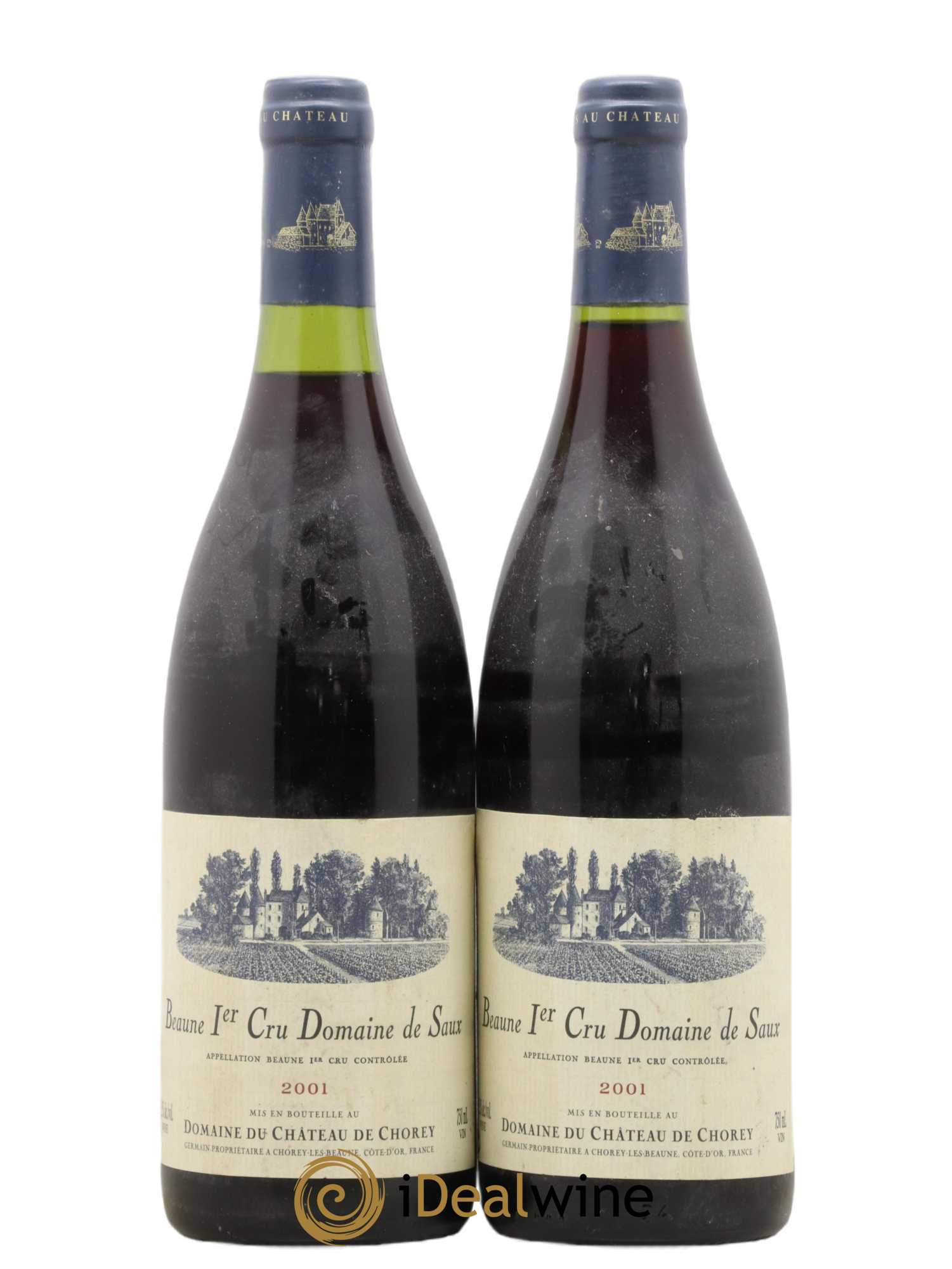 Beaune 1er Cru Domaine de Saux Château de Chorey 2001 - Posten von 2 Flaschen - 0
