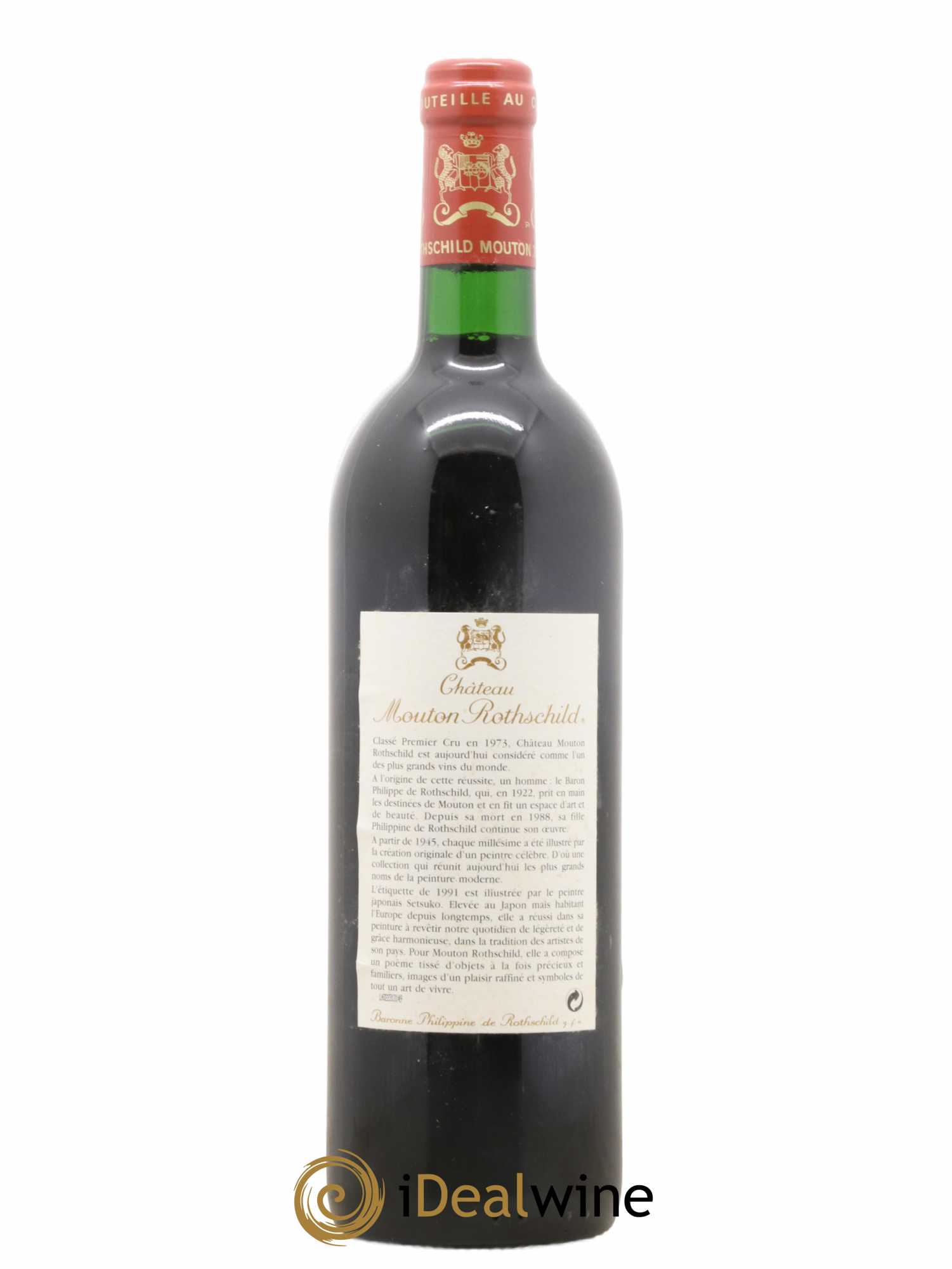Château Mouton Rothschild 1er Grand Cru Classé 1991 - Lot de 1 bouteille - 1