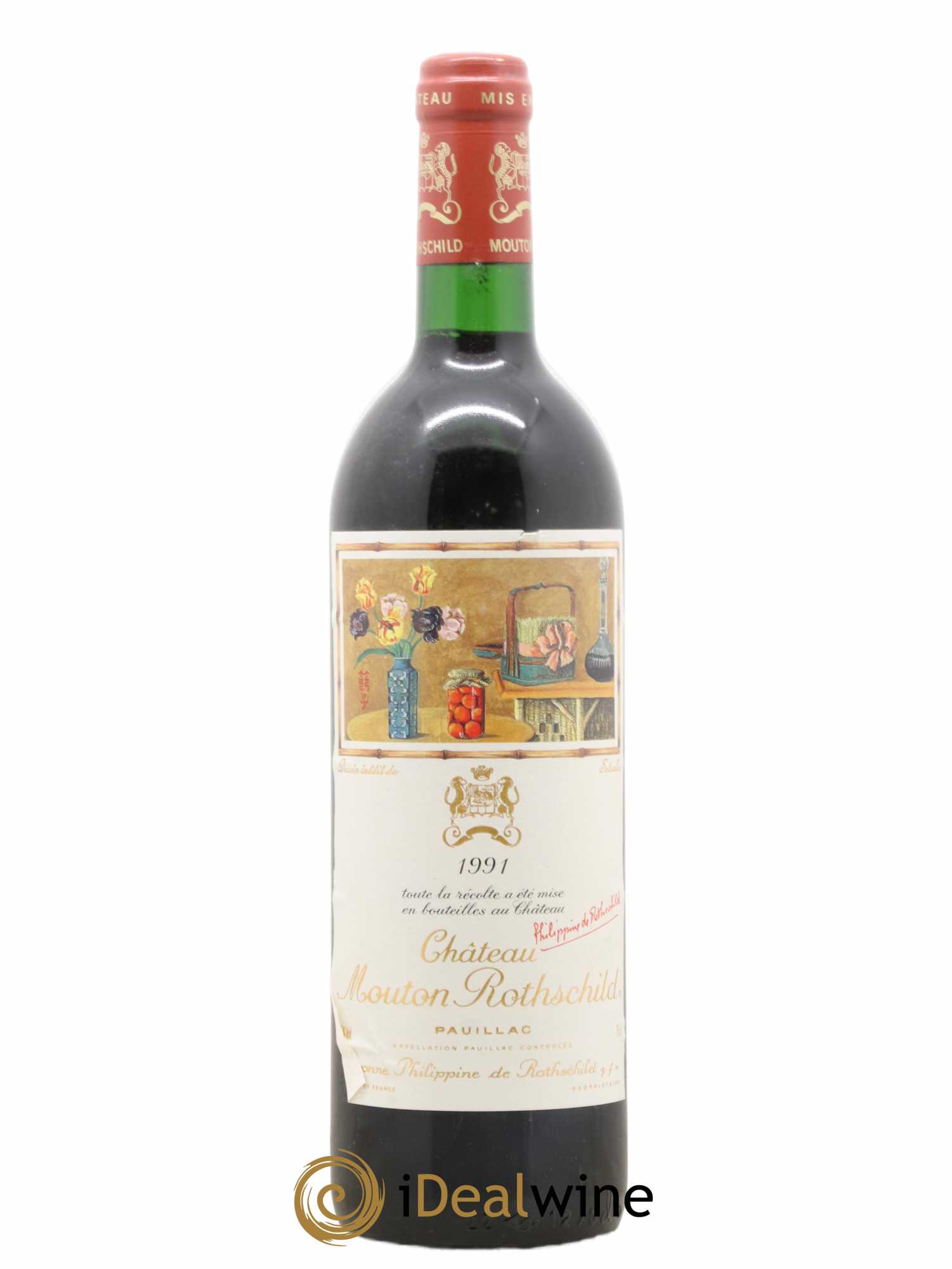 Château Mouton Rothschild 1er Grand Cru Classé 1991 - Lot de 1 bouteille - 0