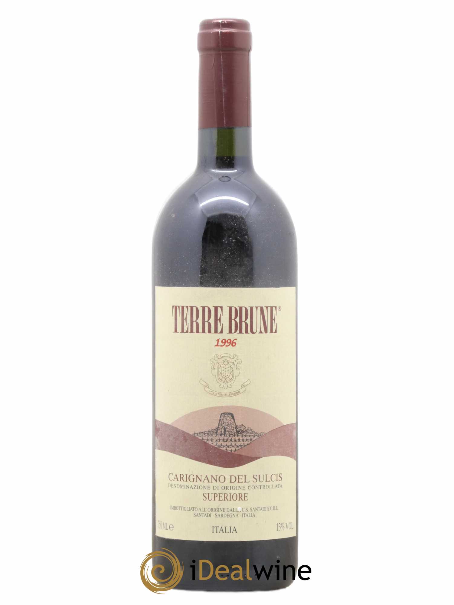 Sardaigne Terre brune carignano de sulcis Santadi 1996 - Posten von 1 Flasche - 0