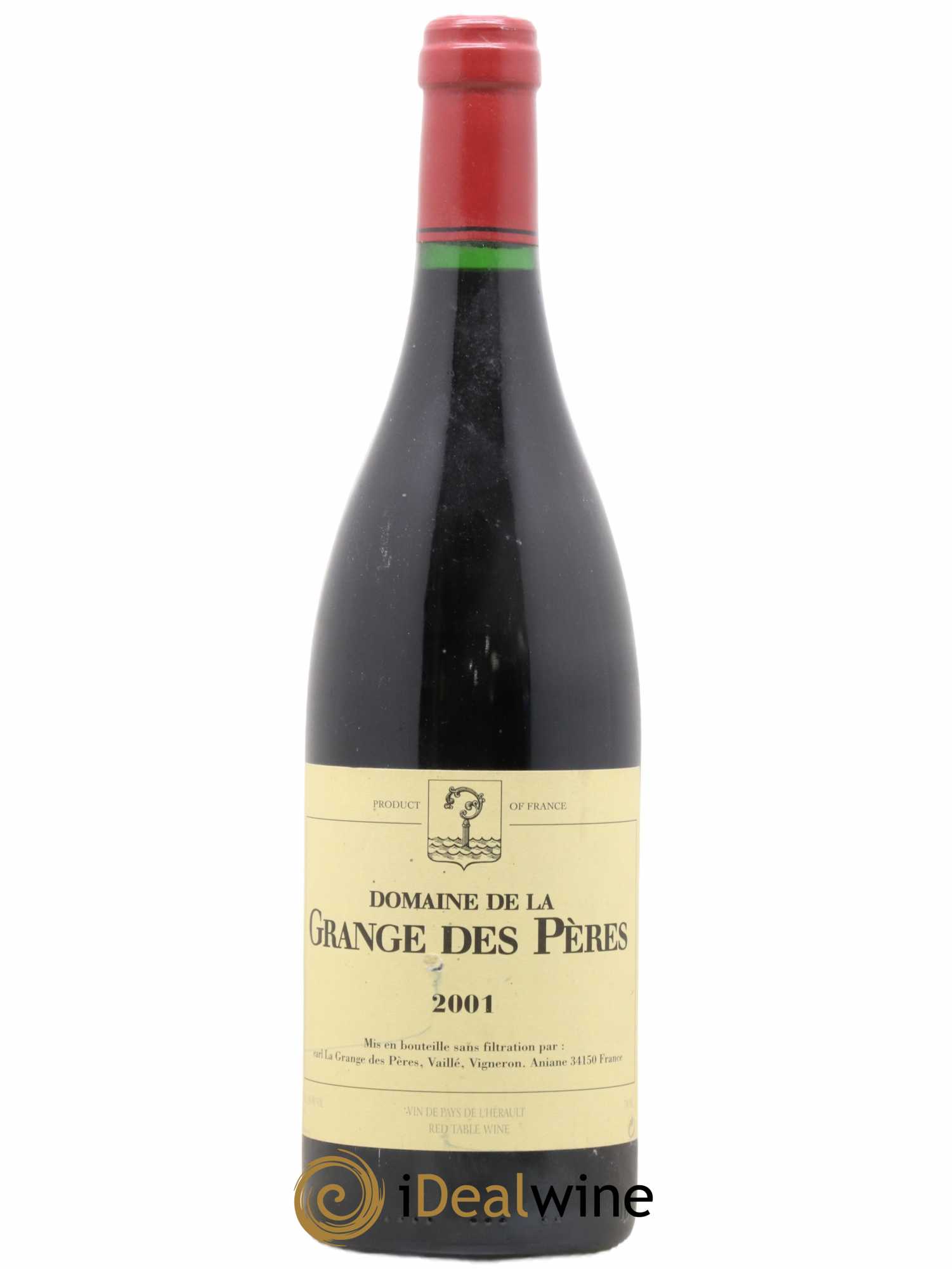 Pays d'Hérault Grange des Pères Laurent Vaillé 2001 - Lot de 1 bouteille - 0