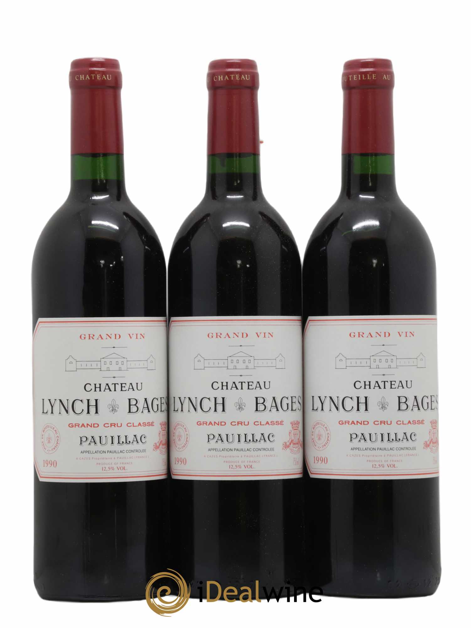 Château Lynch Bages 5ème Grand Cru Classé 1990 - Lot of 12 bottles - 1