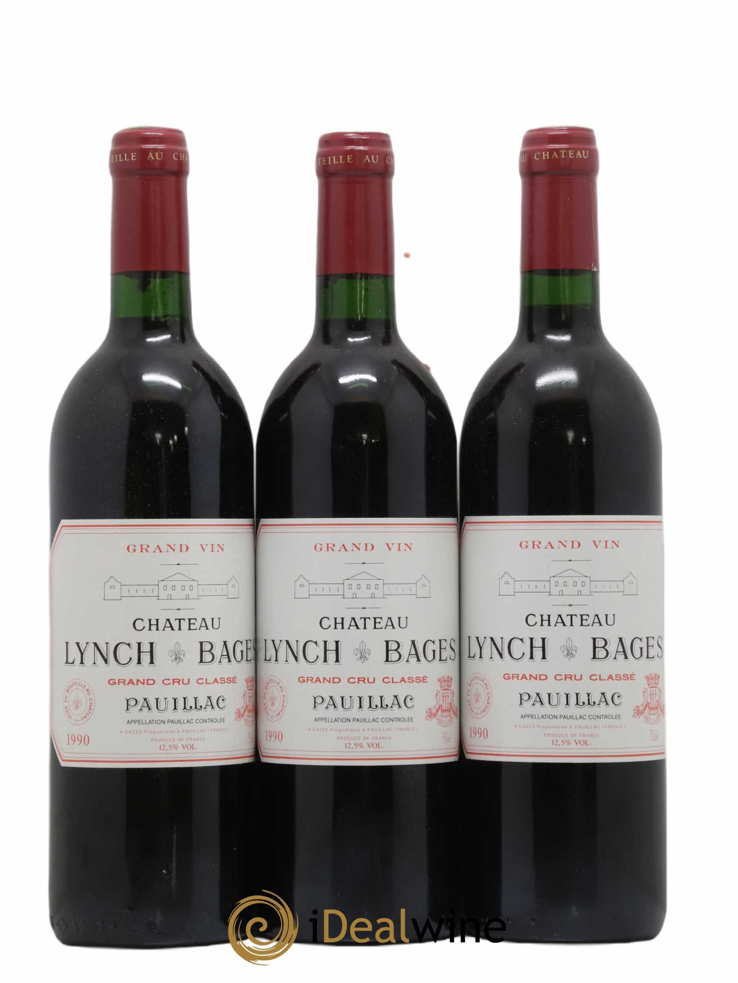 Château Lynch Bages 5ème Grand Cru Classé 1990 - Lot of 12 bottles - 1