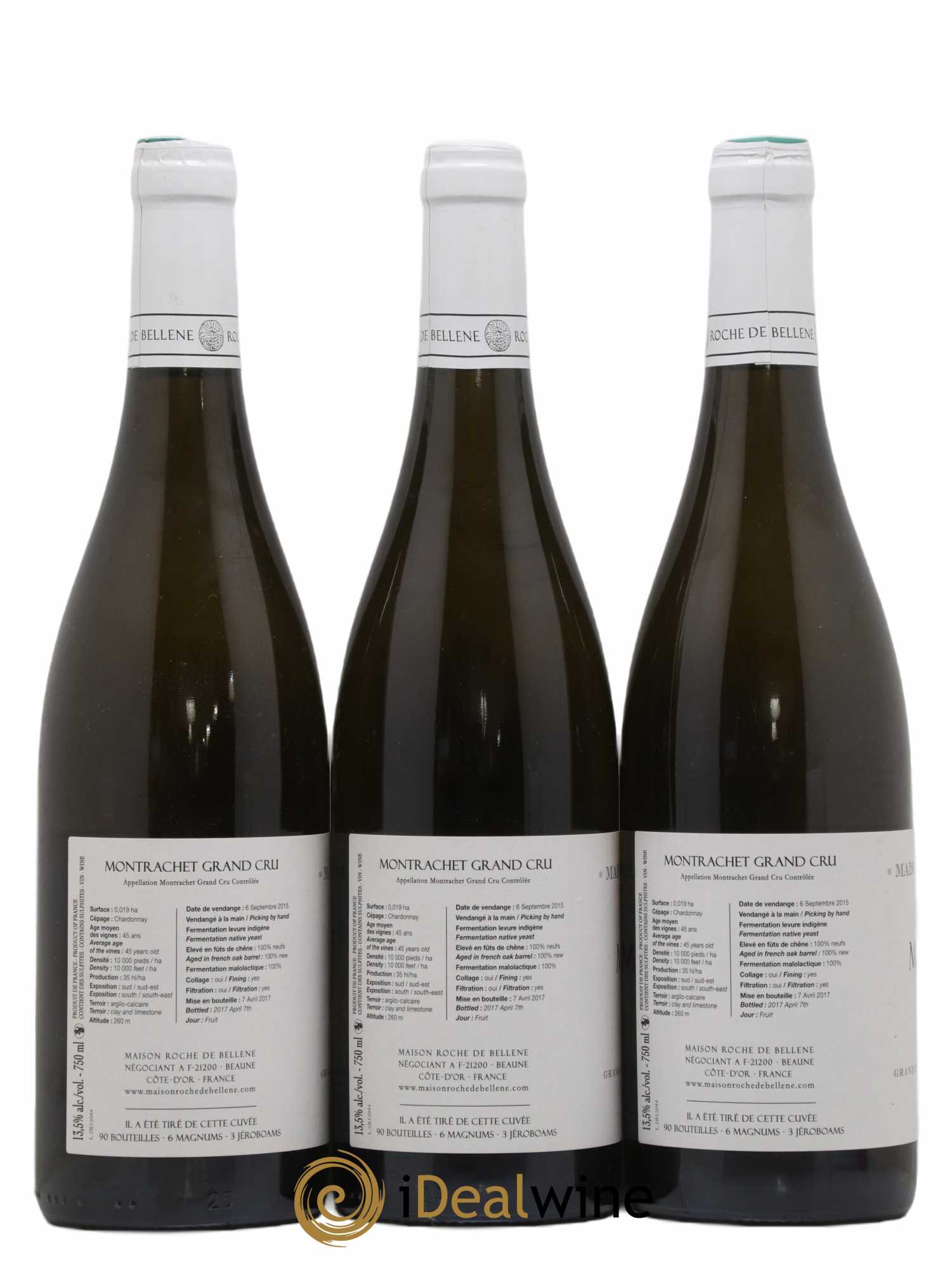 Montrachet Grand Cru Maison Roche de Bellene 2015 - Lot de 3 bouteilles - 1