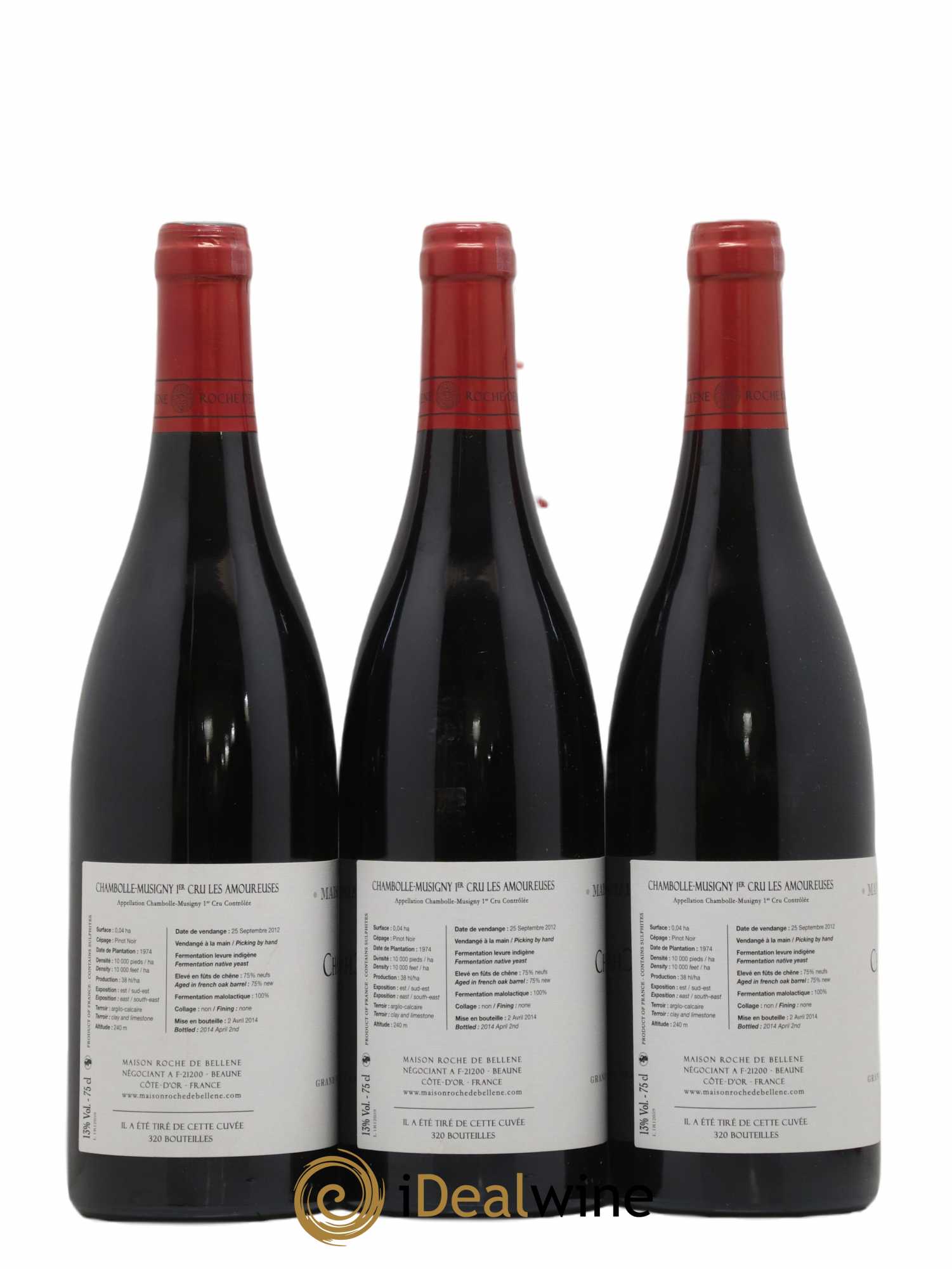 Chambolle-Musigny 1er Cru Les Amoureuses Maison Roche de Bellene 2012 - Lot de 3 bouteilles - 1