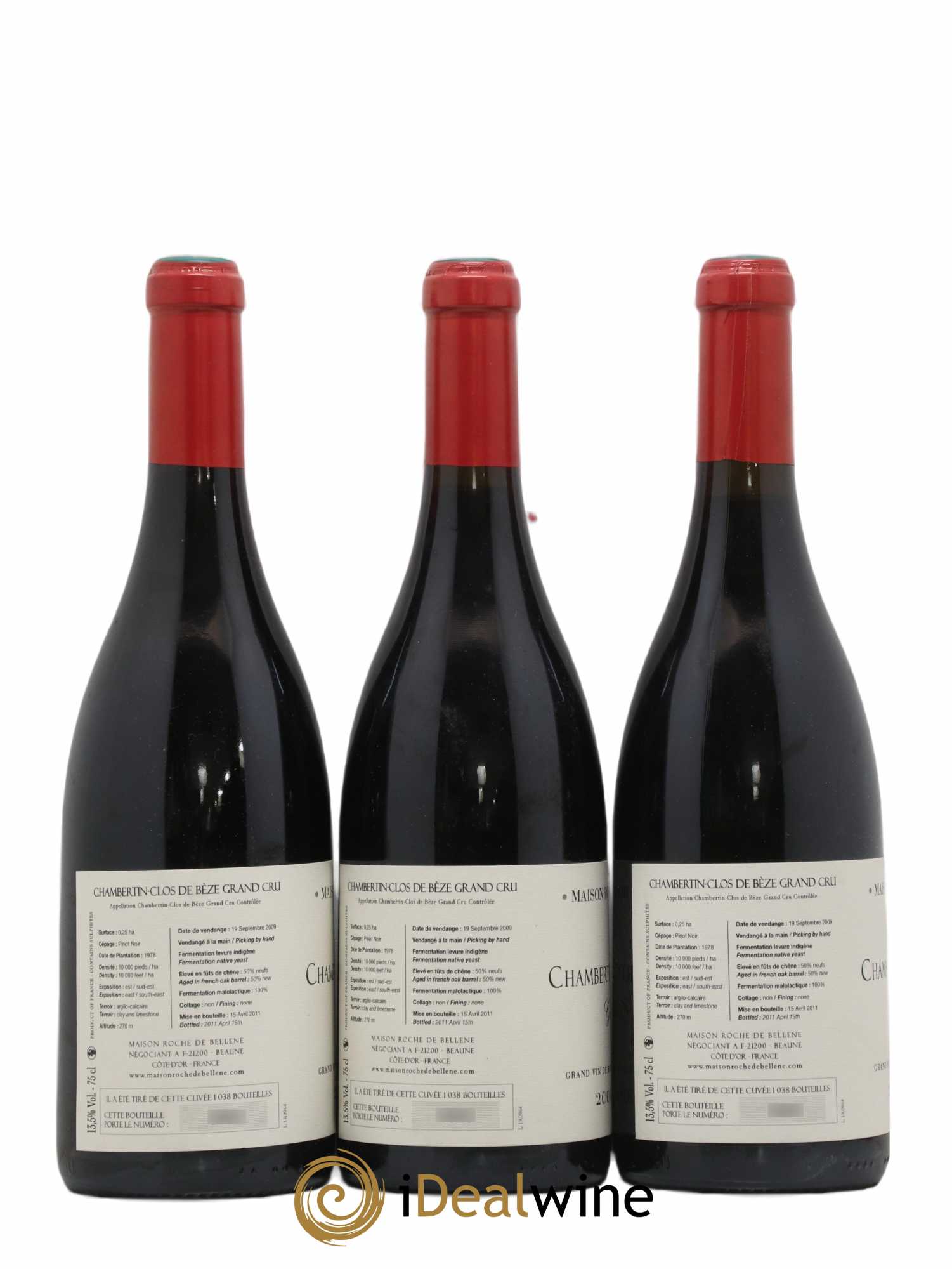 Chambertin Grand Cru Clos De Bèze Maison Roche de Bellene 2009 - Lot de 3 bouteilles - 1