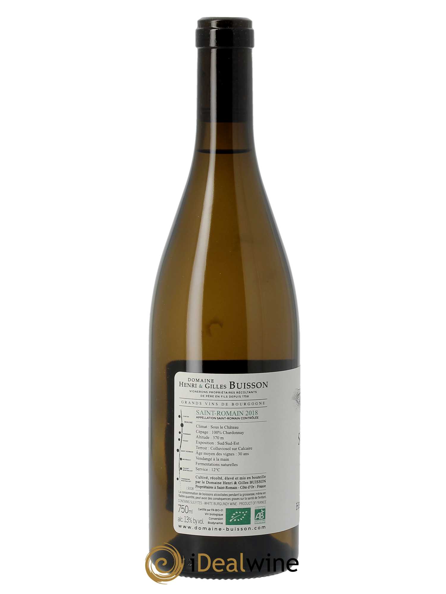Saint-Romain Sous le Château Henri et Gilles Buisson (Domaine) 2018 - Lot de 1 bouteille - 1