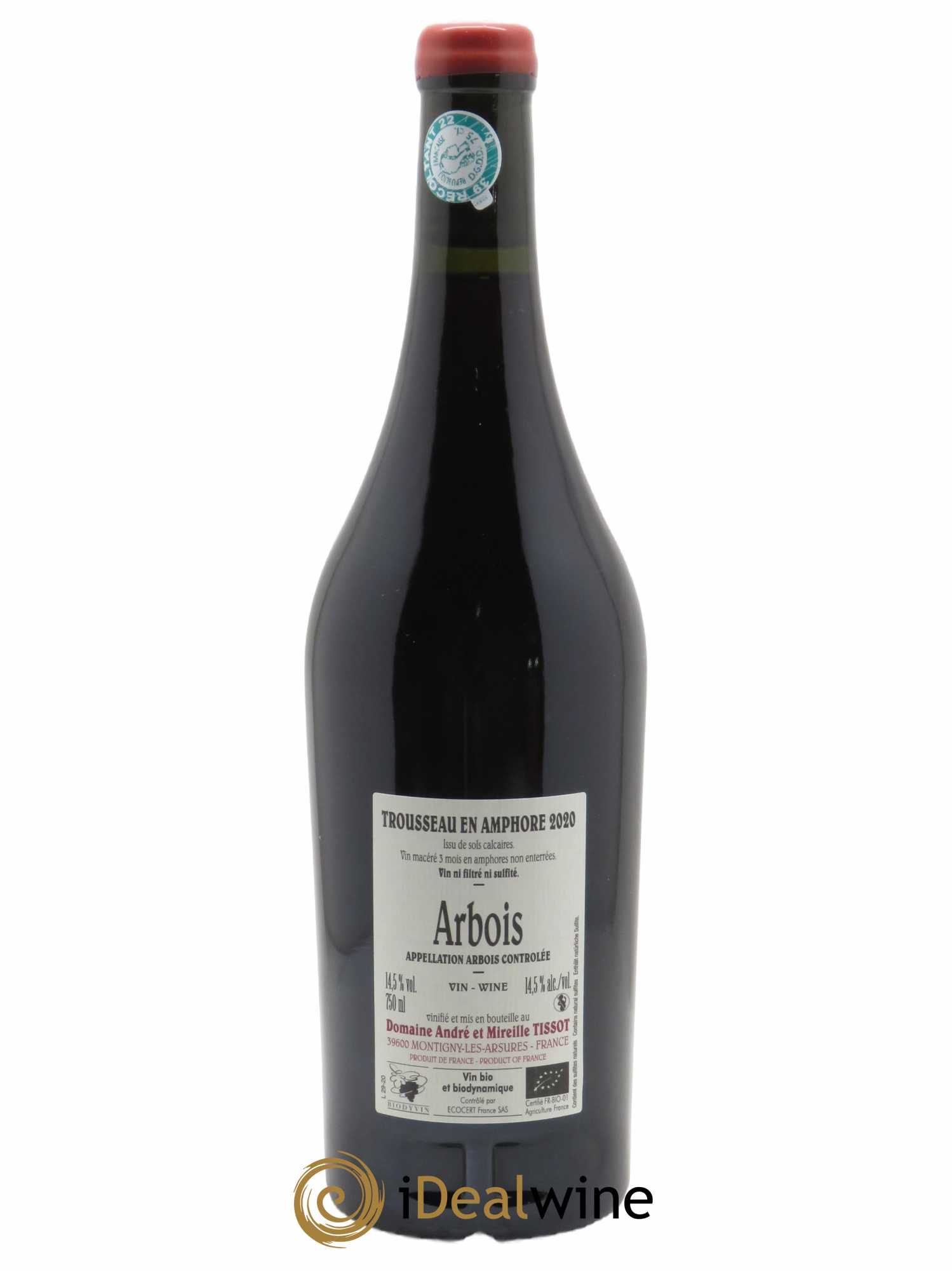 Arbois Trousseau Amphore Bénédicte et Stéphane Tissot   2020 - Lot of 1 bottle - 1