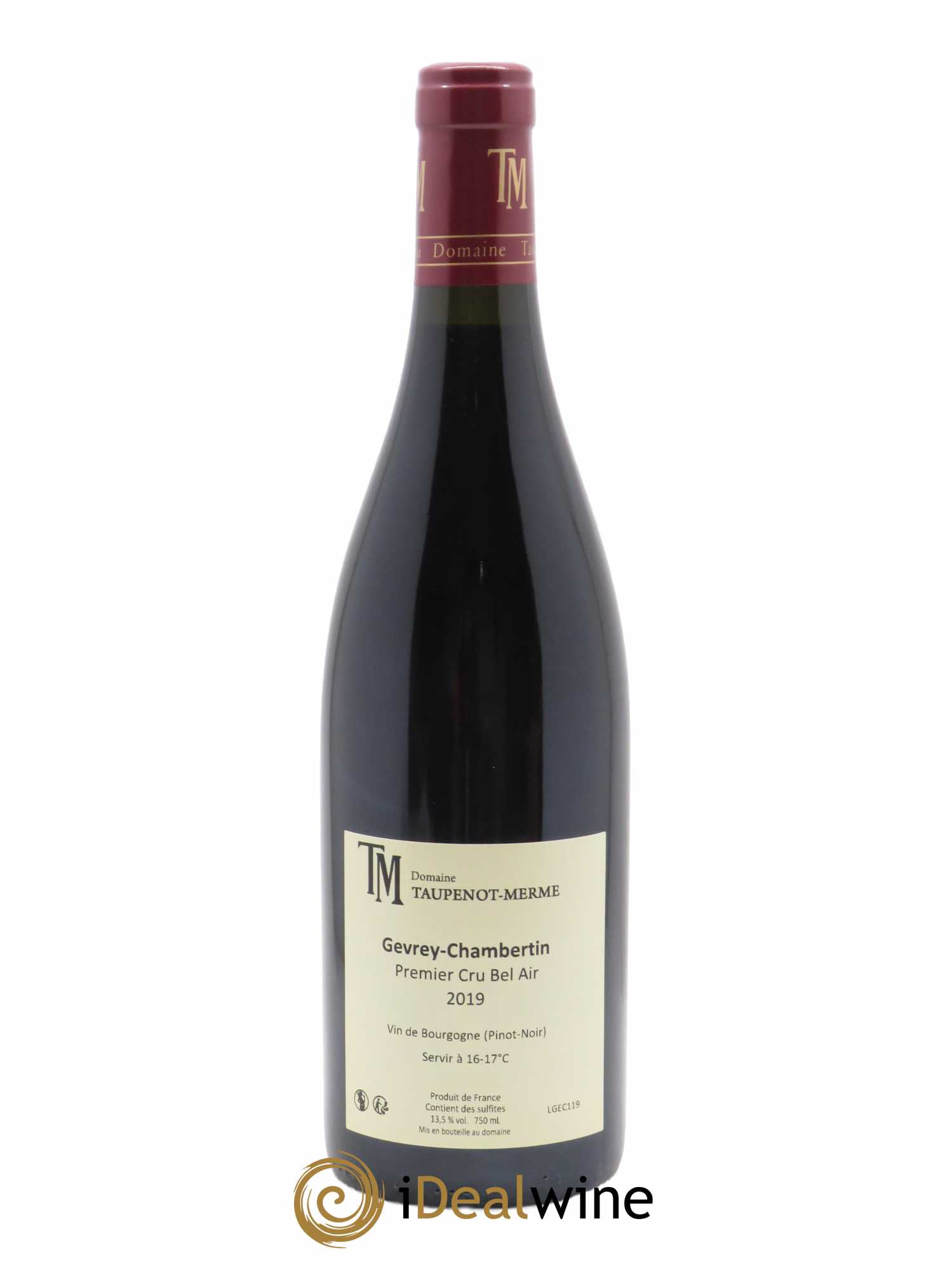 Gevrey-Chambertin 1er Cru Bel Air Taupenot-Merme 2019 - Lot de 1 bouteille - 1