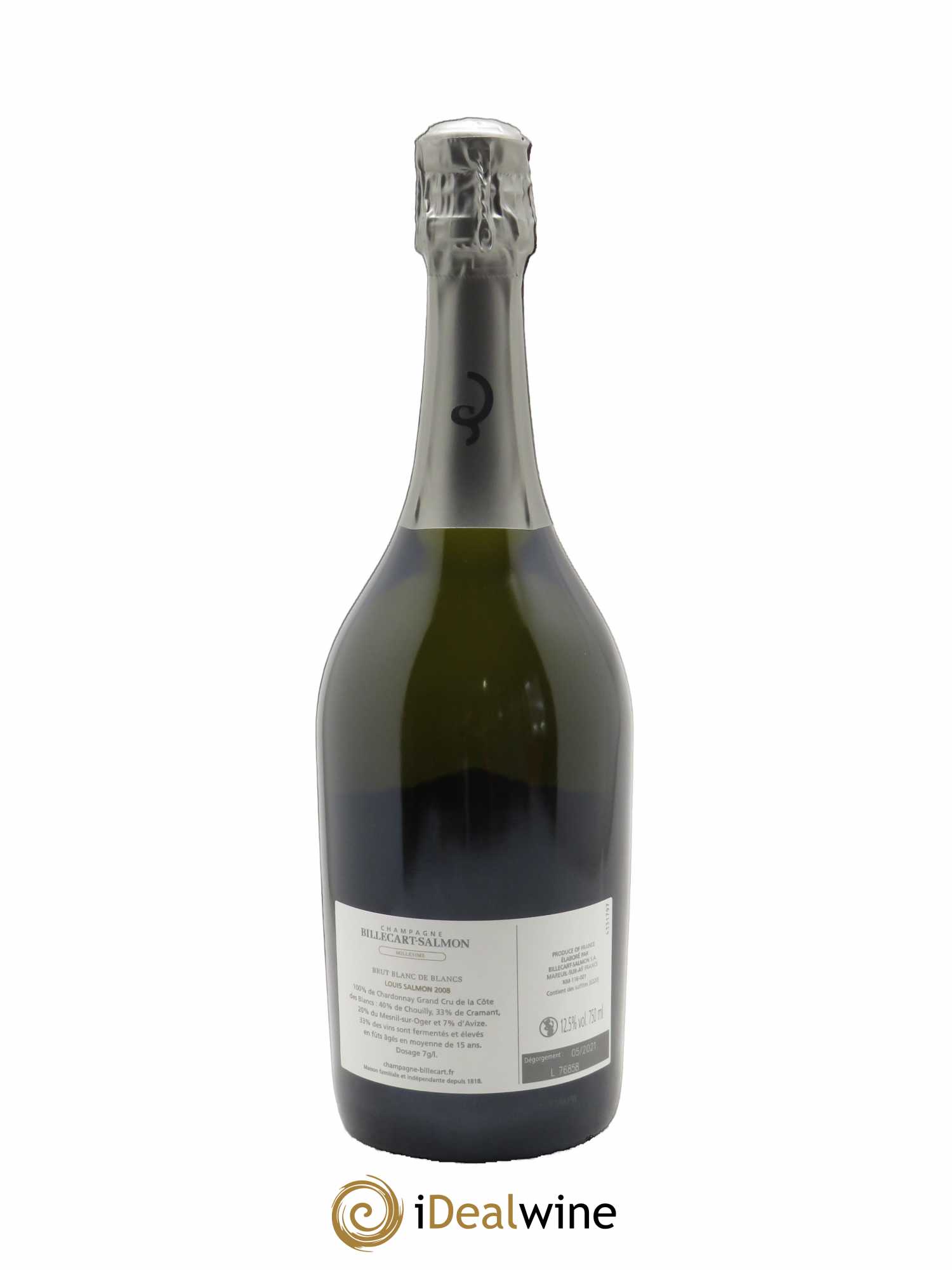 Louis Salmon Blanc de Blancs Brut Billecart-Salmon 2008 - Lot de 1 bouteille - 2