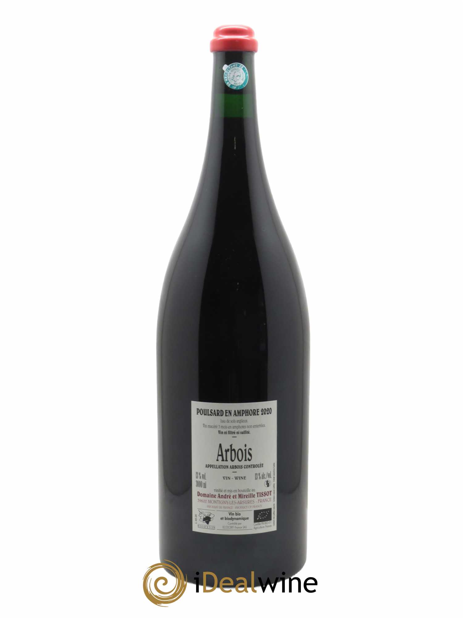 Arbois Poulsard Amphore Bénédicte et Stéphane Tissot 2020 - Lot de 1 double magnum - 1