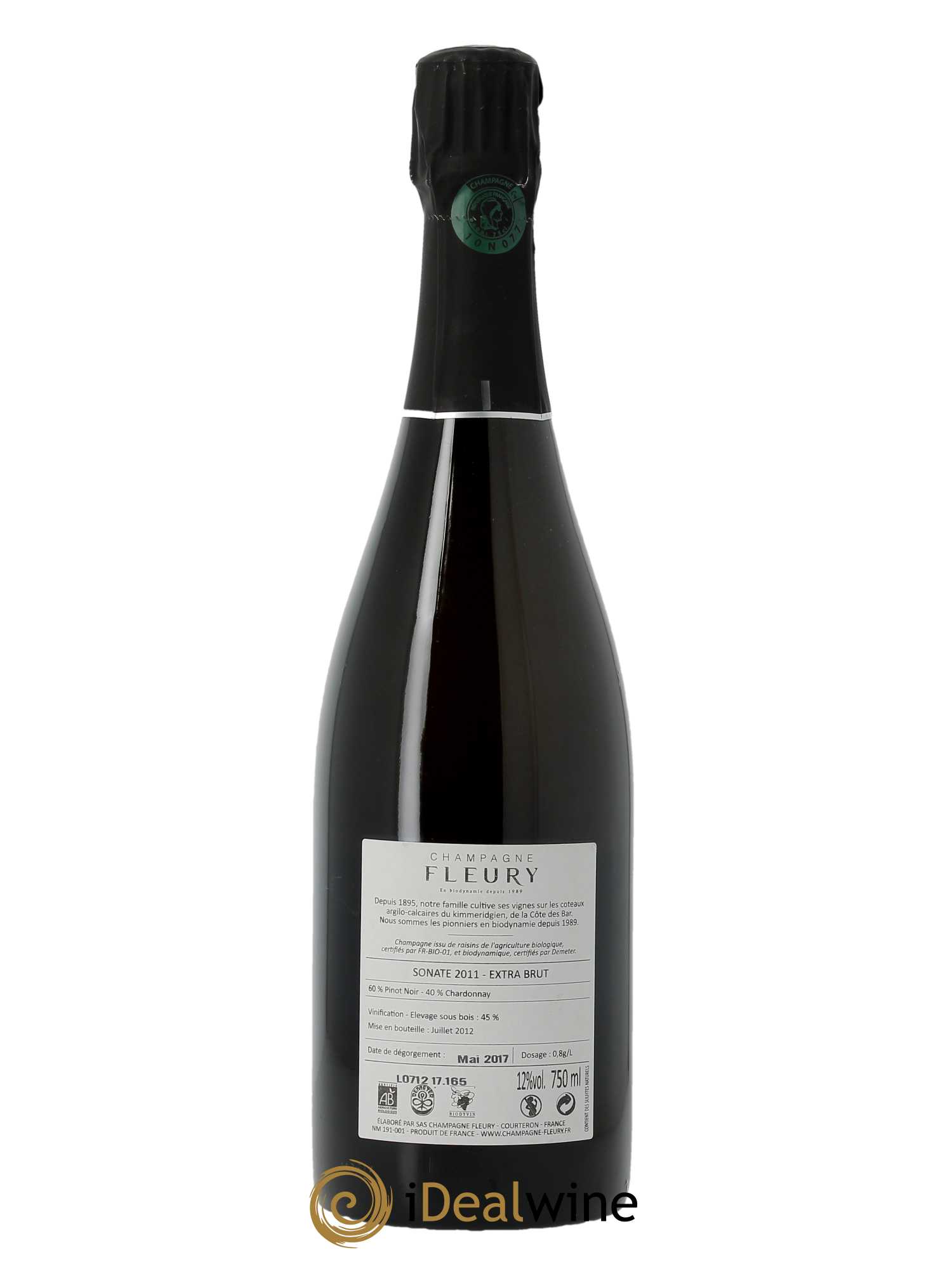 Sonate Extra-Brut Fleury 2011 - Lot de 1 bouteille - 1