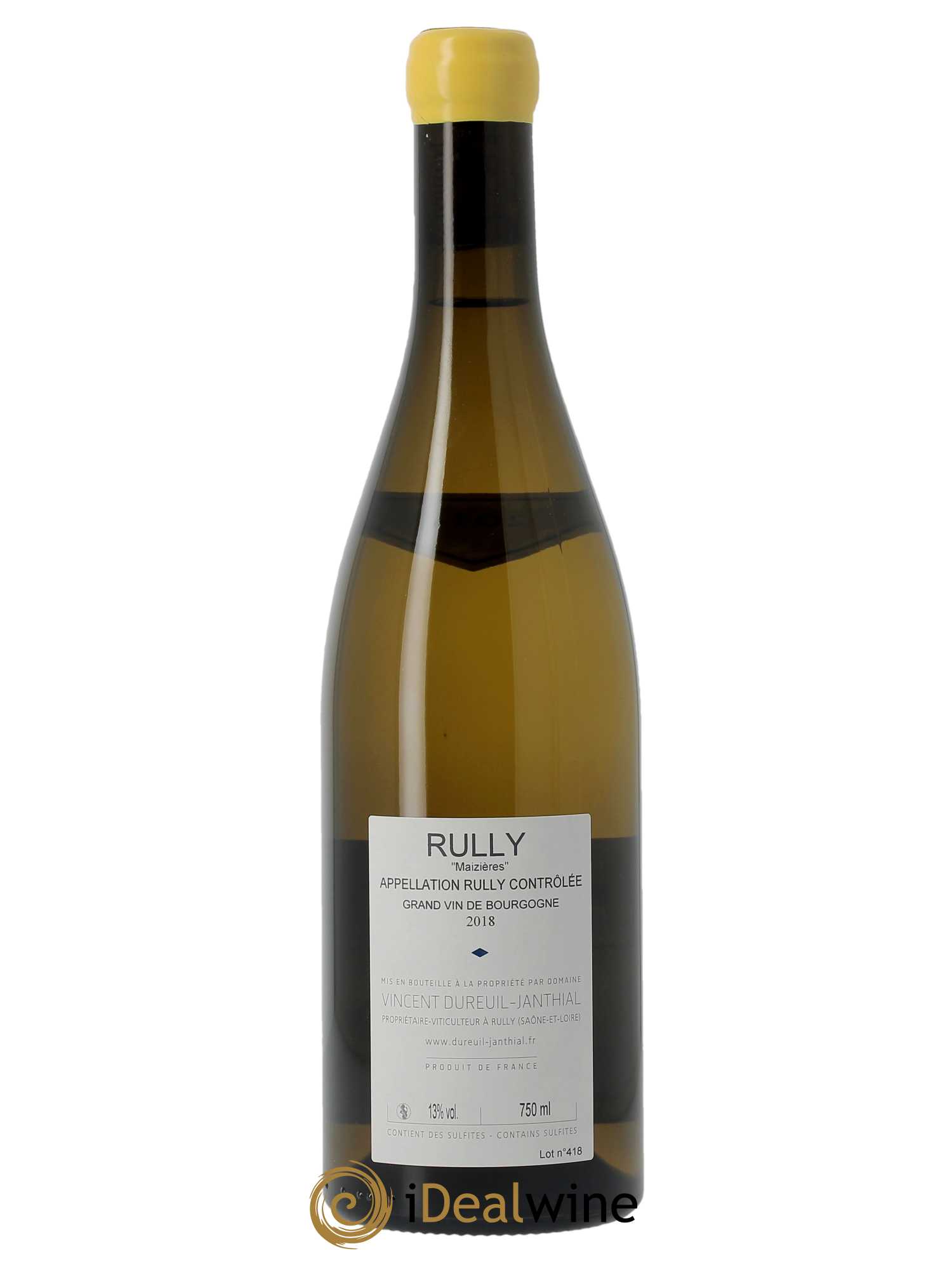 Rully Maizières Vincent Dureuil-Janthial 2018 - Lot de 1 bouteille - 1
