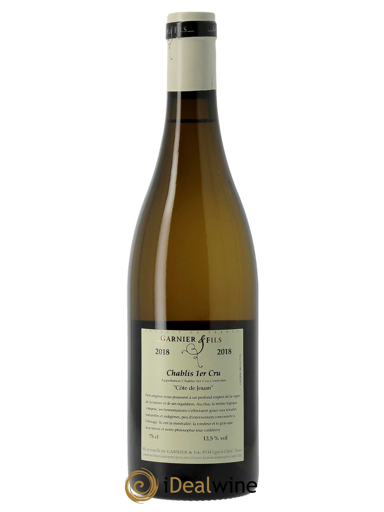 Chablis 1er Cru Côte de Jouan Garnier & Fils 2018 - Lot de 1 bouteille - 1