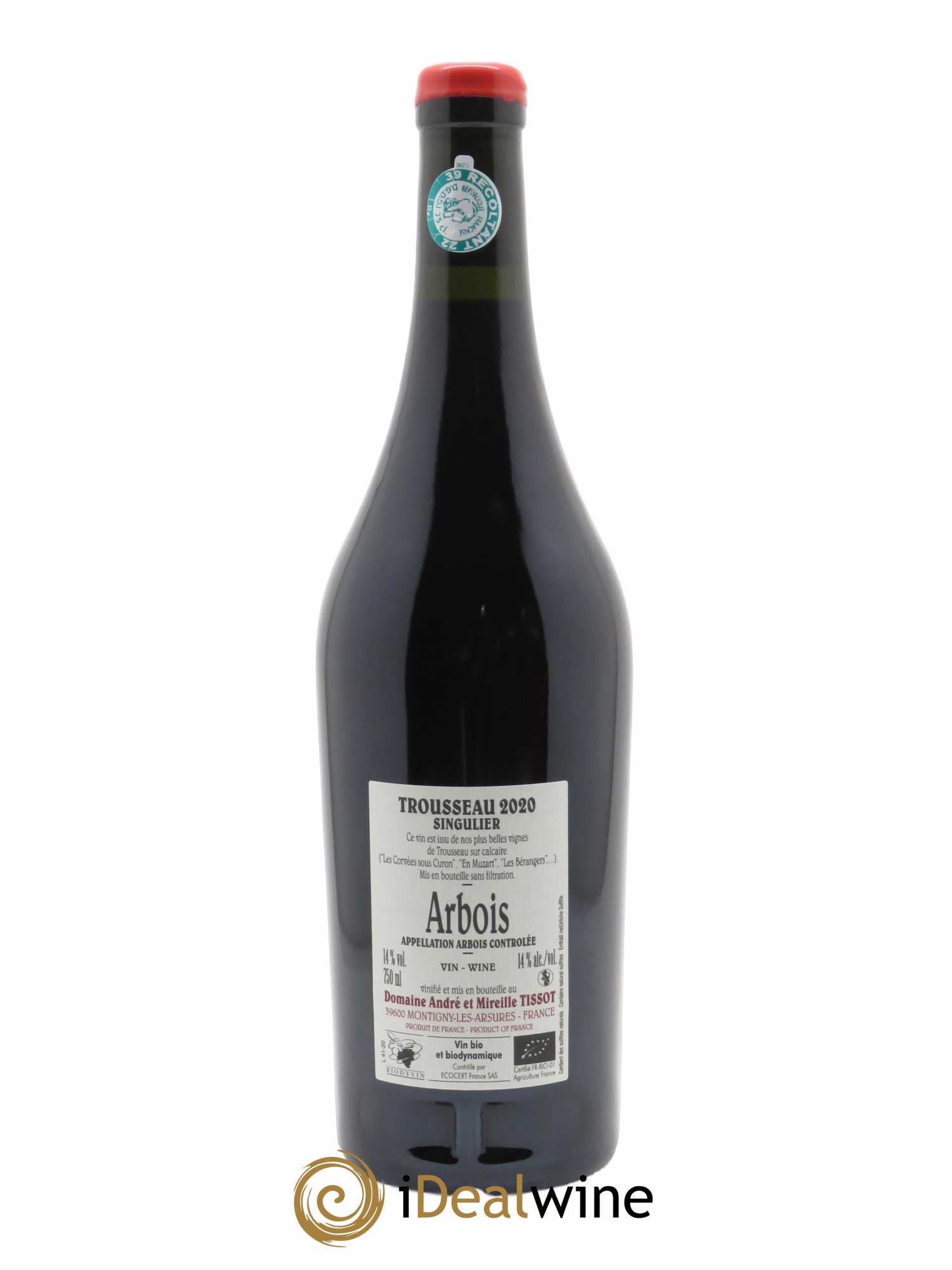 Arbois Trousseau Singulier Bénédicte et Stéphane Tissot 2020 - Lot de 1 bouteille - 1