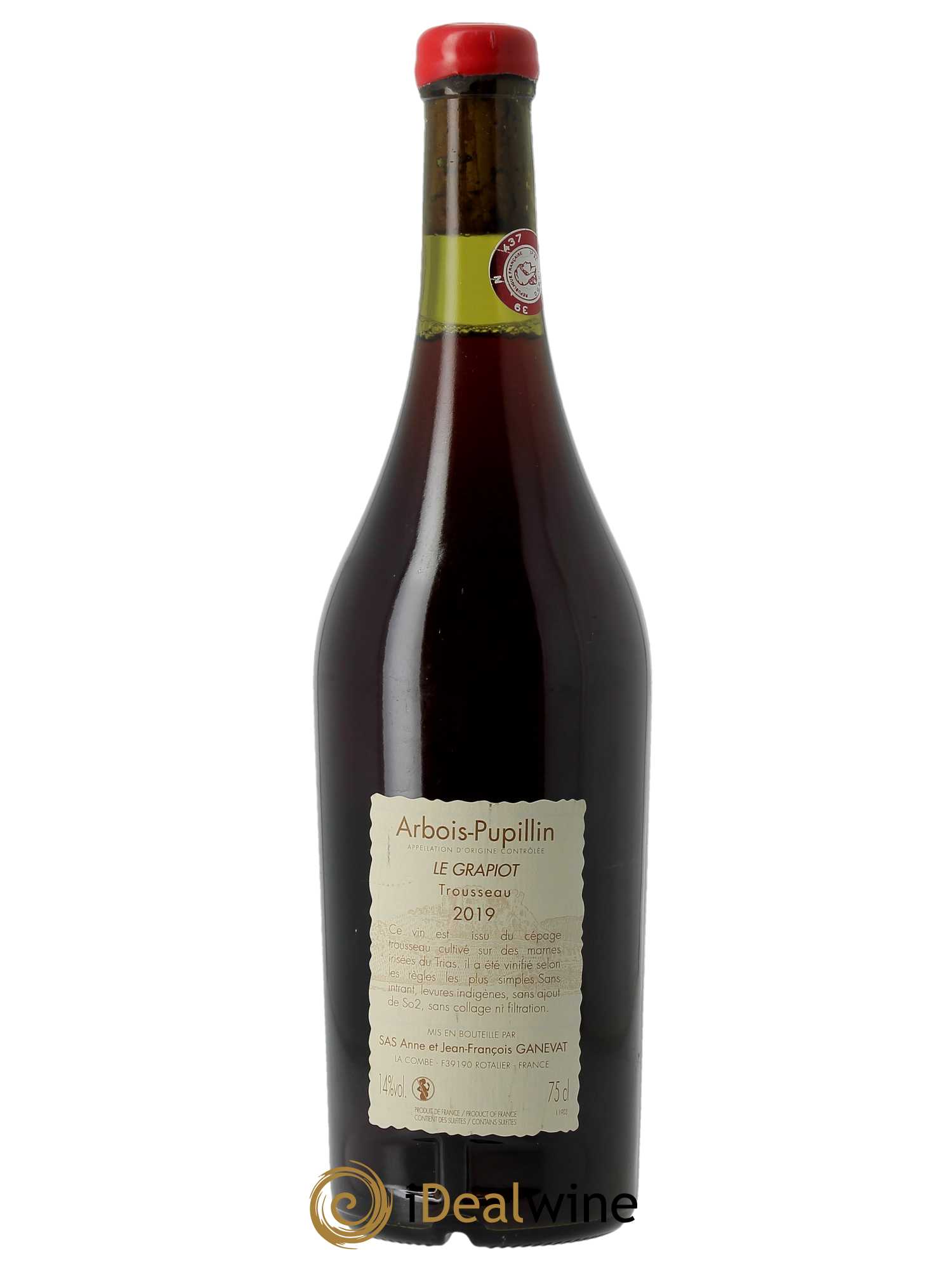 Arbois-Pupillin Le grapiot Anne et Jean François Ganevat 2019 - Lot de 1 bouteille - 1